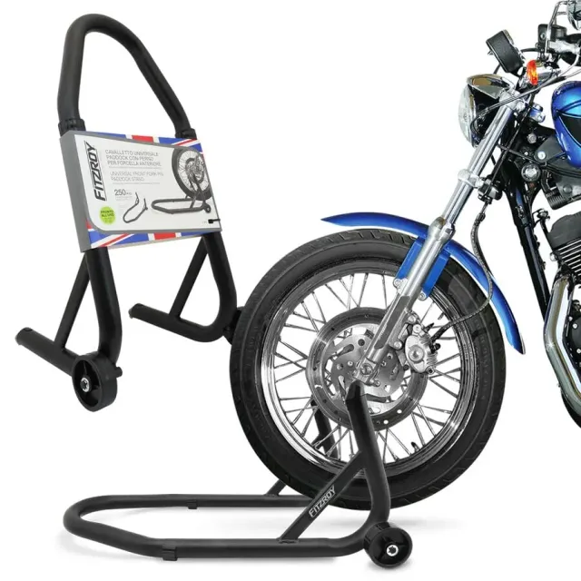 Fitzroy Cavalletto Moto Anteriore Nero Opaco 250 kg