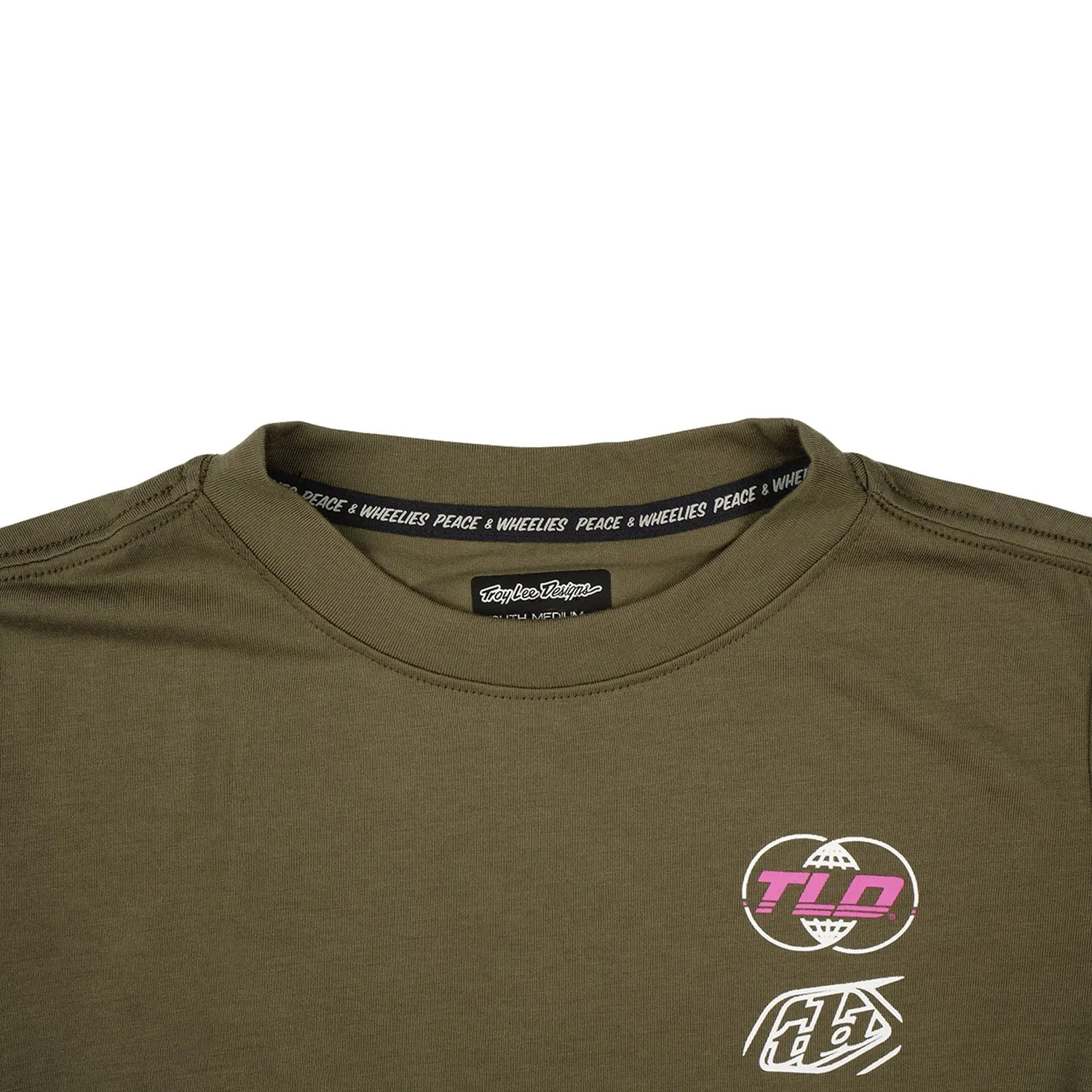 Troy Lee Designs Skyline Worldwide maglia bimbo verde Caper