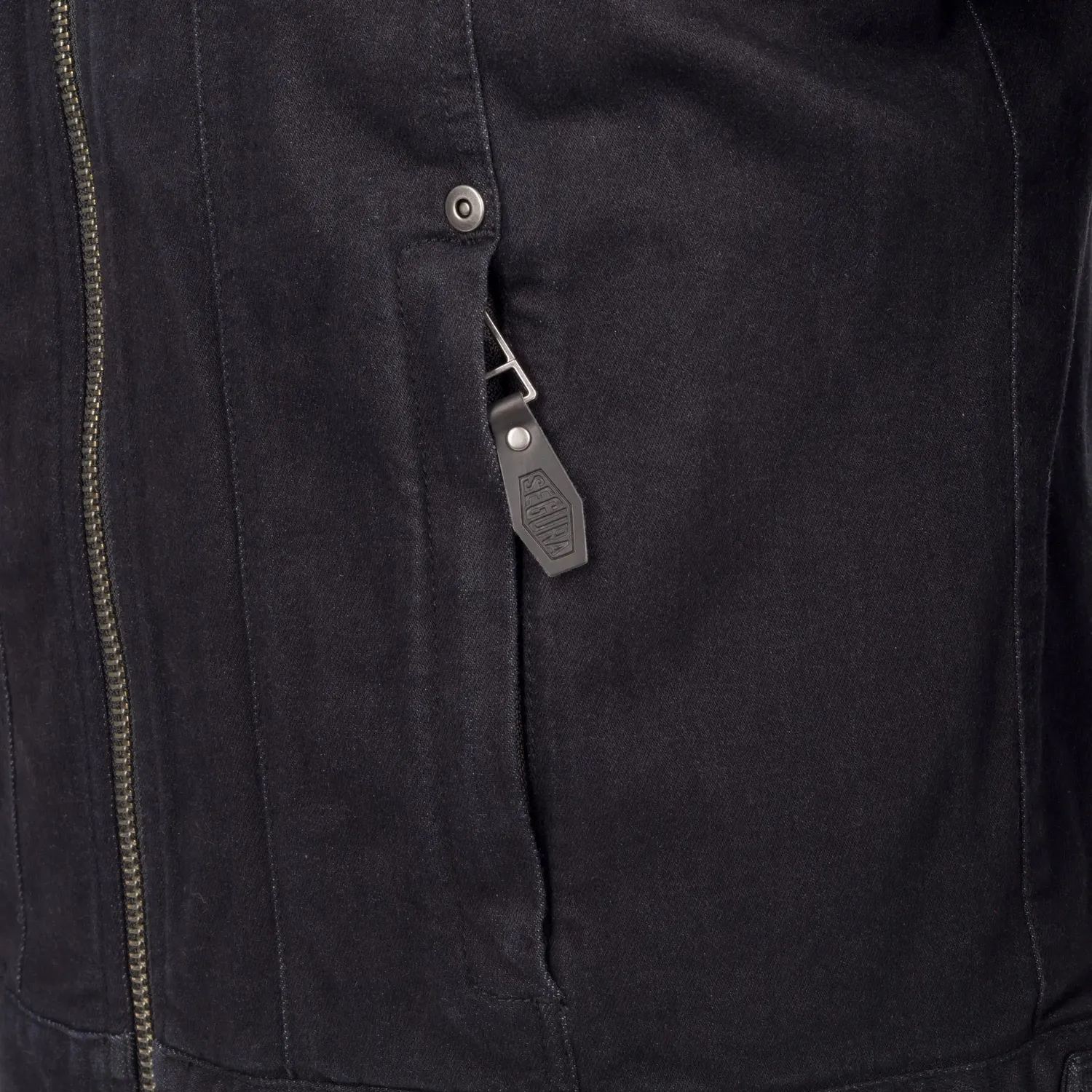 Segura Hunky giacca moto Nero denim Cordura elasticizzato