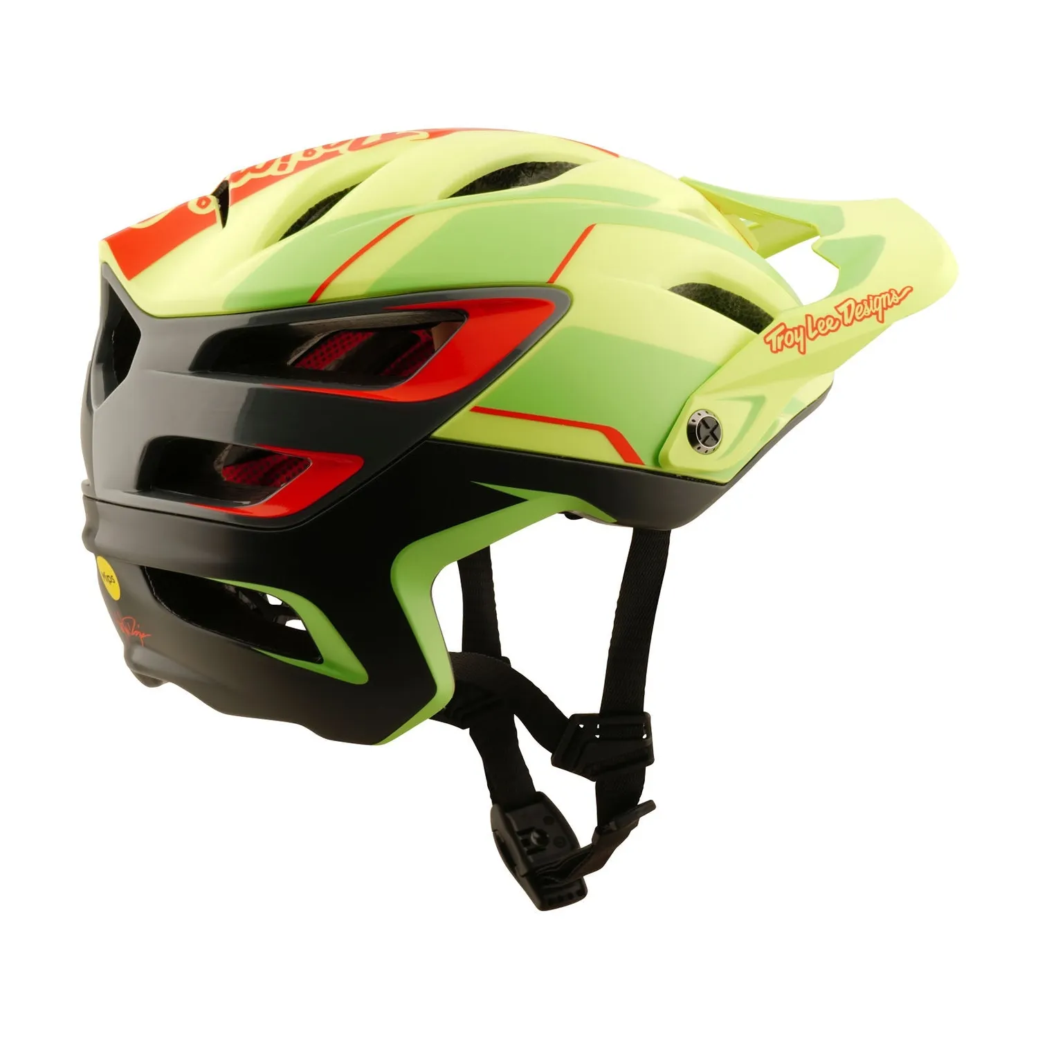Troy Lee Designs A3 Lines MIPS casco bici giallo fluo