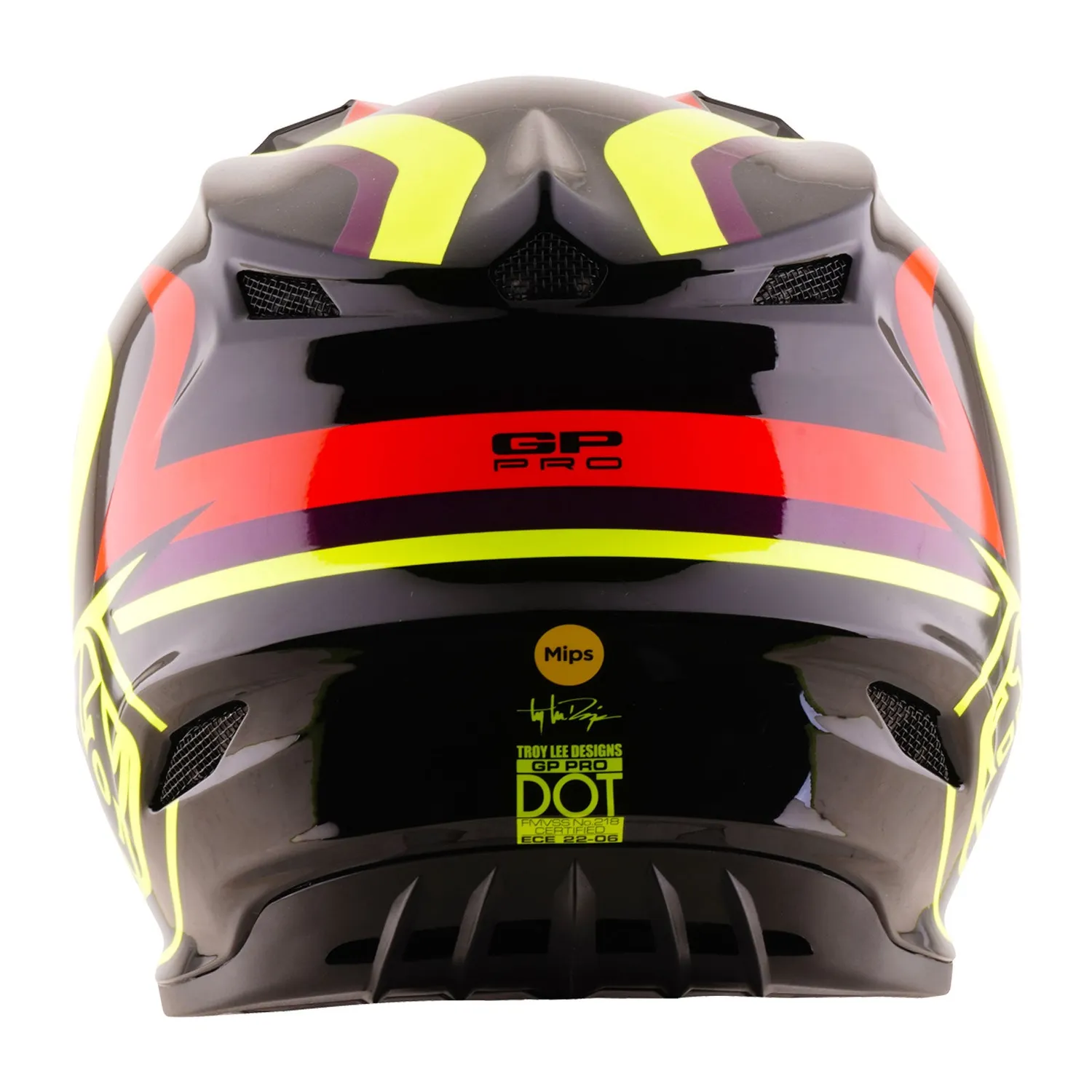 Troy Lee Designs GP Pro casco moto bambino Pulse nero giallo MIPS