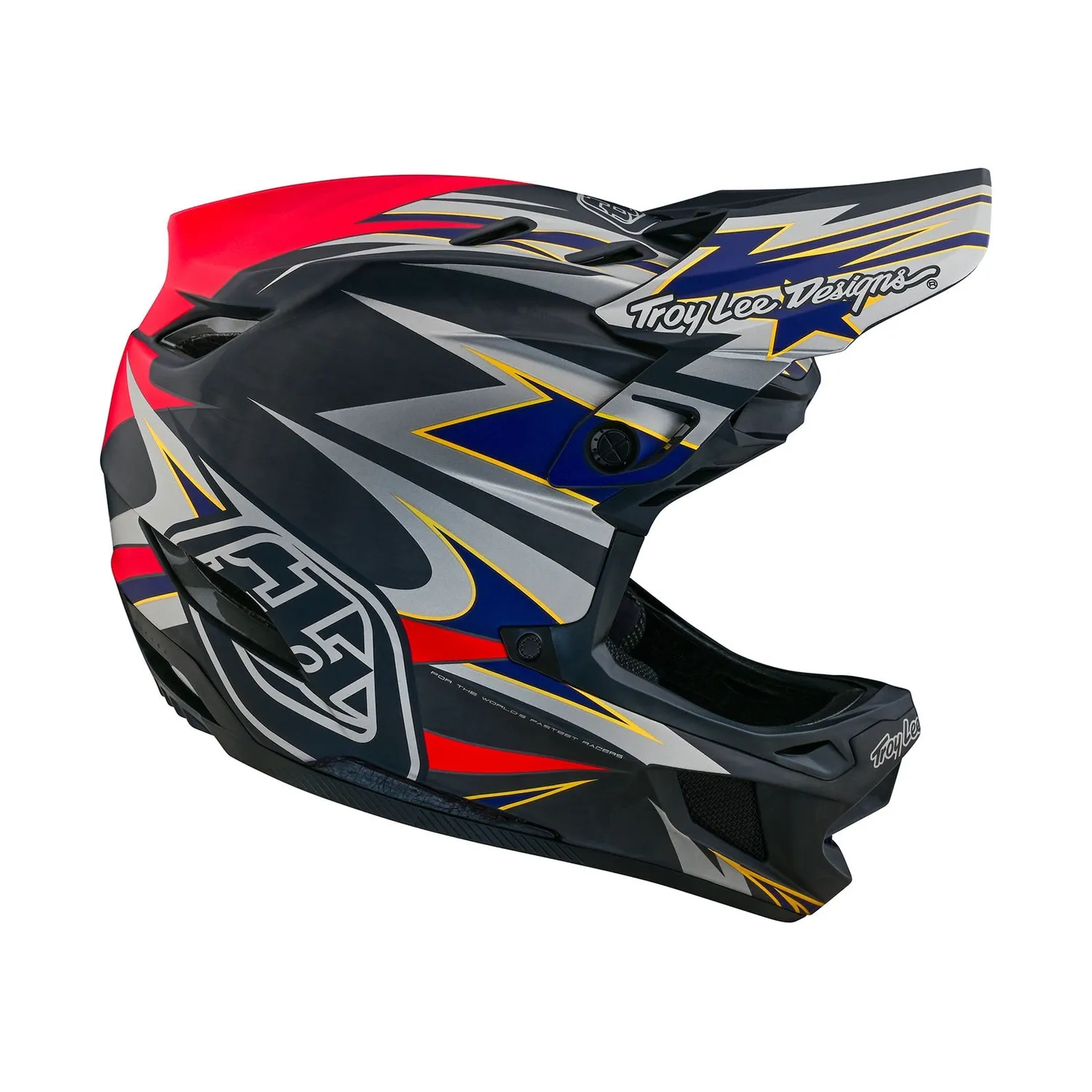 Troy Lee Designs D4 Carbon MIPS casco integrale grigio downhill