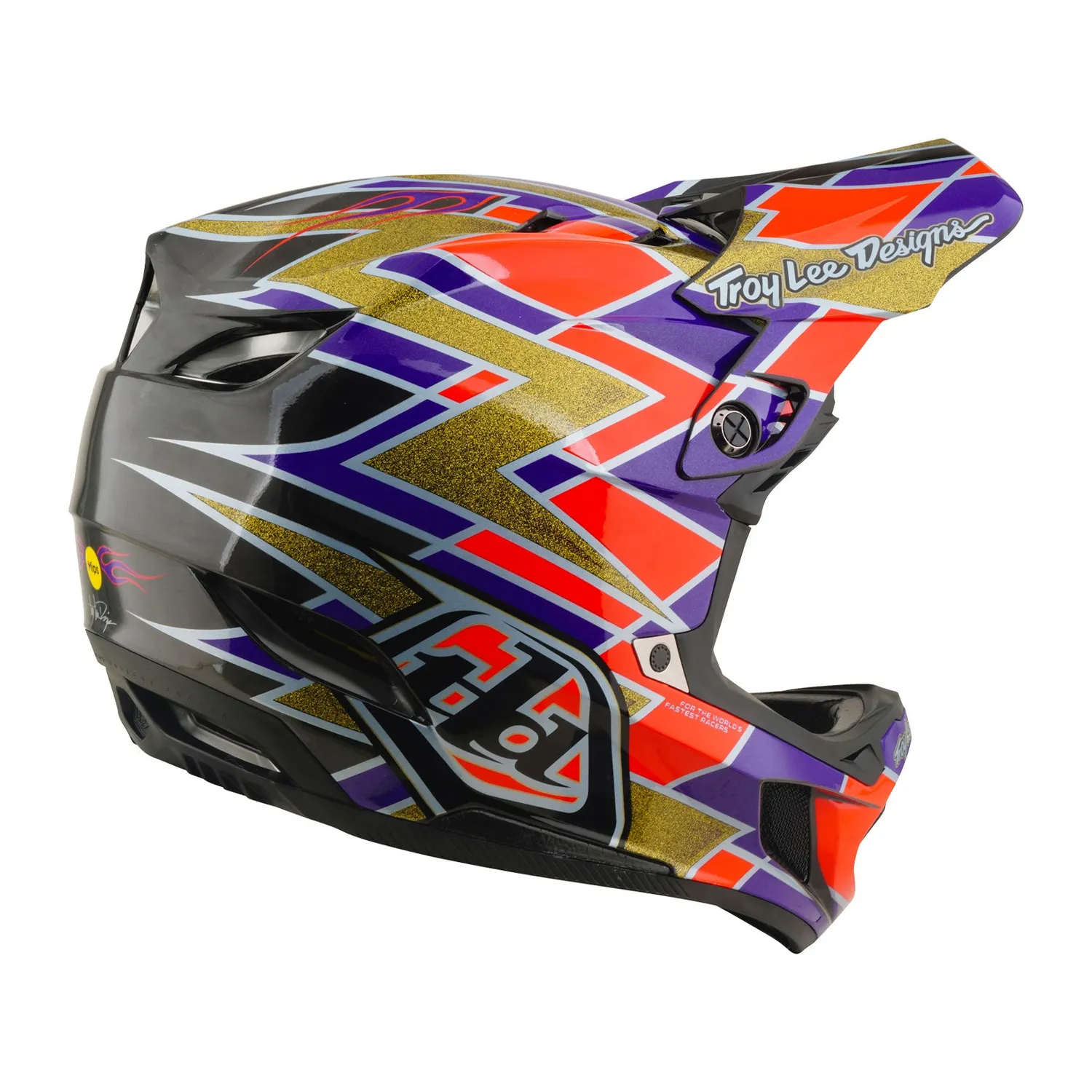 Troy Lee Designs D4 Carbon casco bici viola MIPS integrale