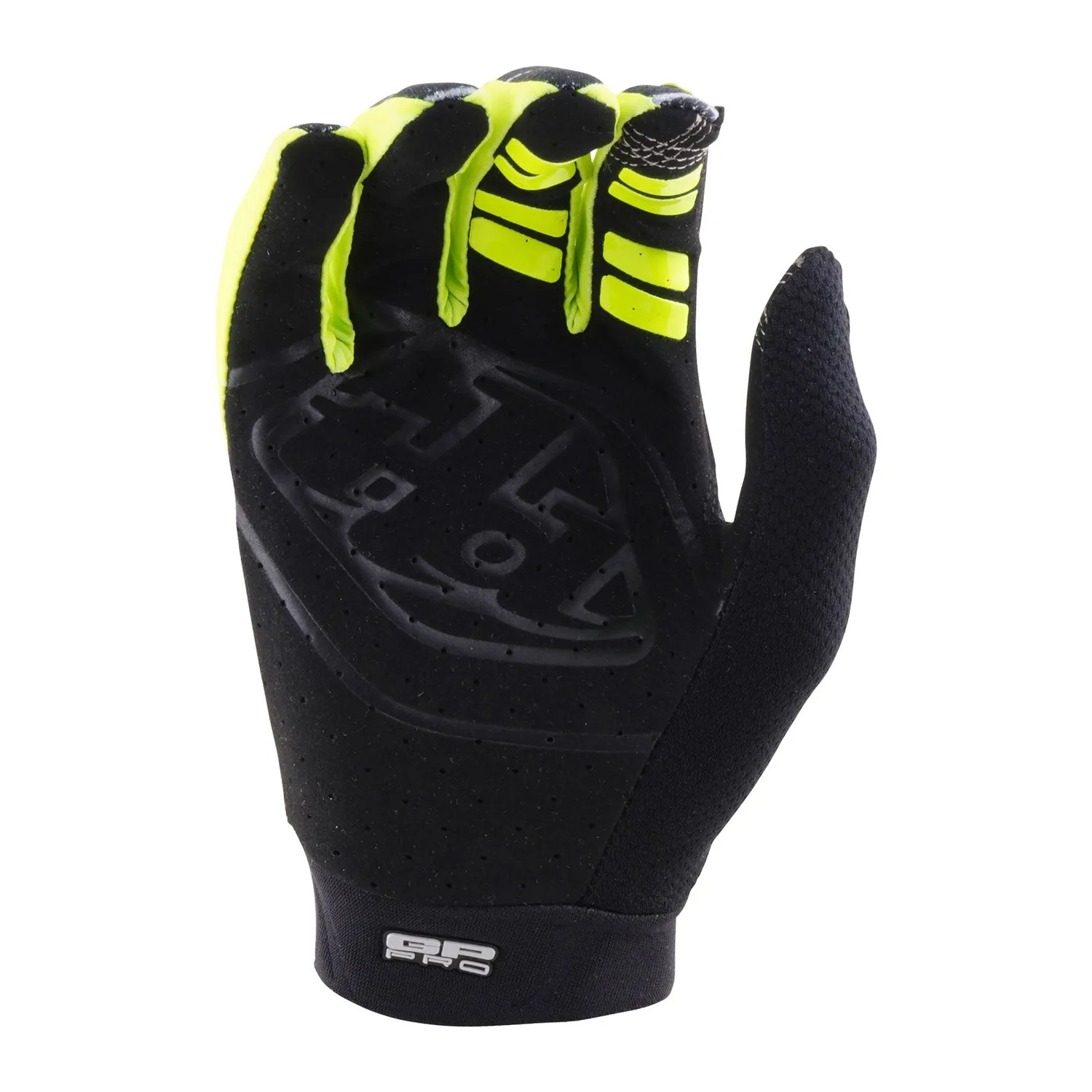 Troy Lee Designs GP Pro Guanti Moto Gunmetal/Neo Yellow Touch