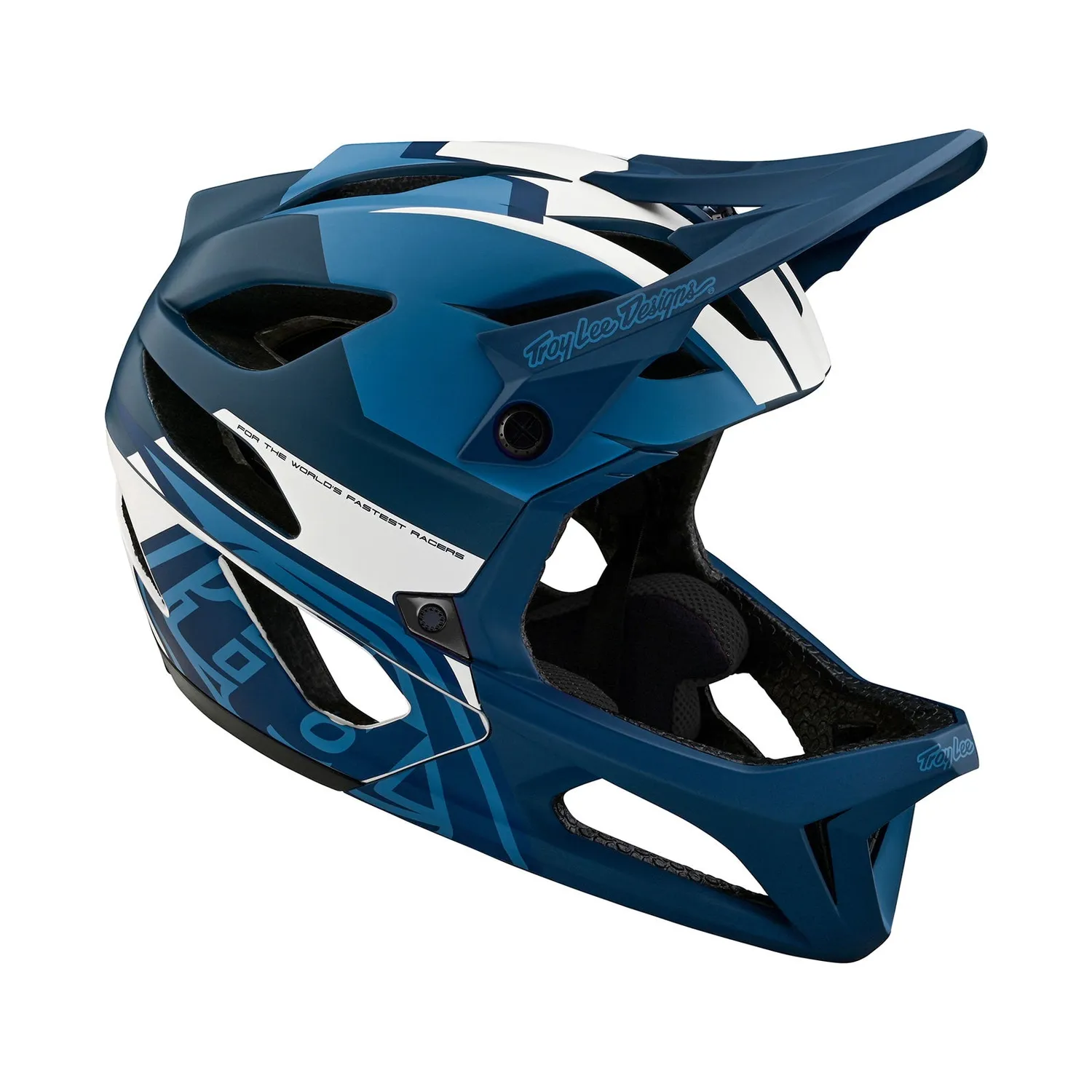 Troy Lee Designs Stage Vector Casco Integrale Bici Blu MIPS
