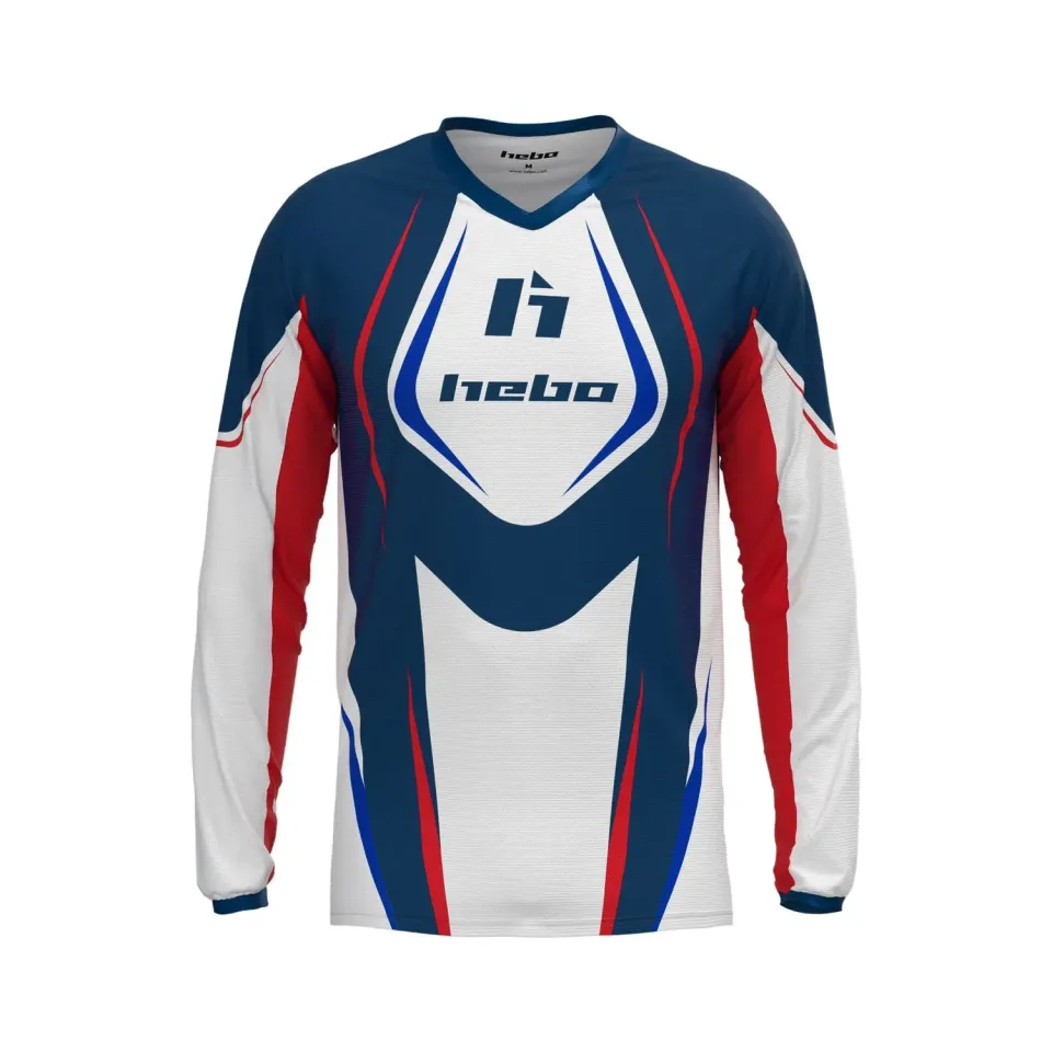 Hebo Pro Trial Classic HE2220B maglia trial bianca traspirante