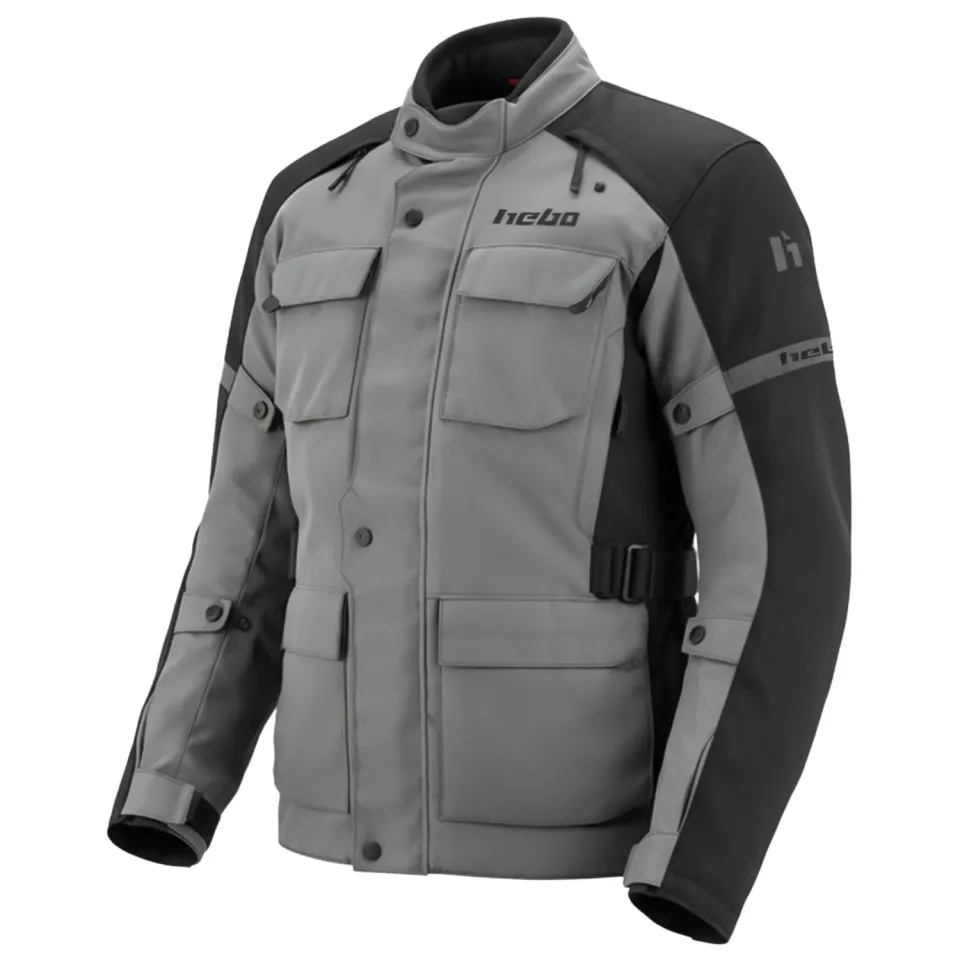 Hebo DS Explorer HE4741G giacca moto grigia impermeabile