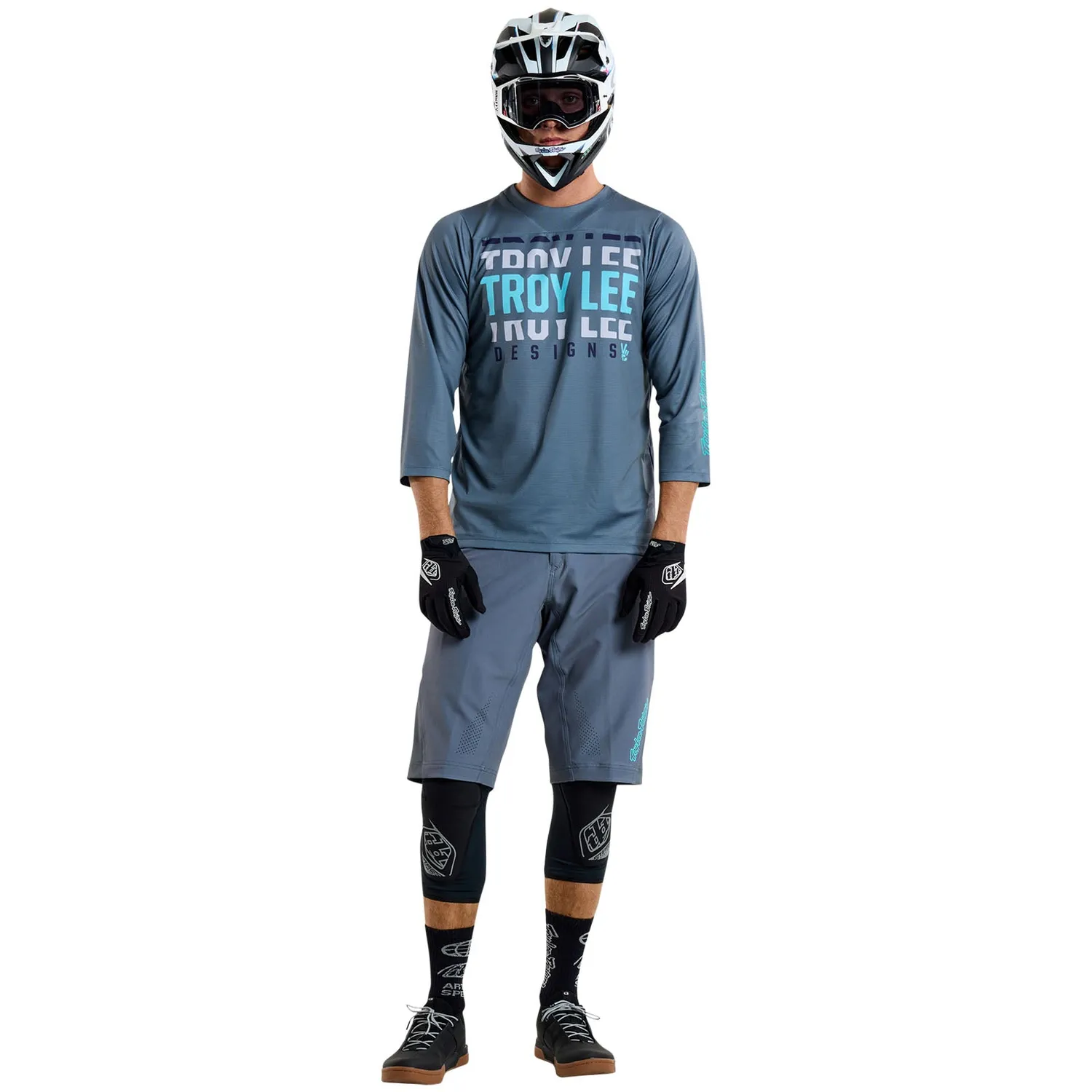 Troy Lee Designs Ruckus 3/4 Jersey maglia MTB Steel Blue manica 3/4