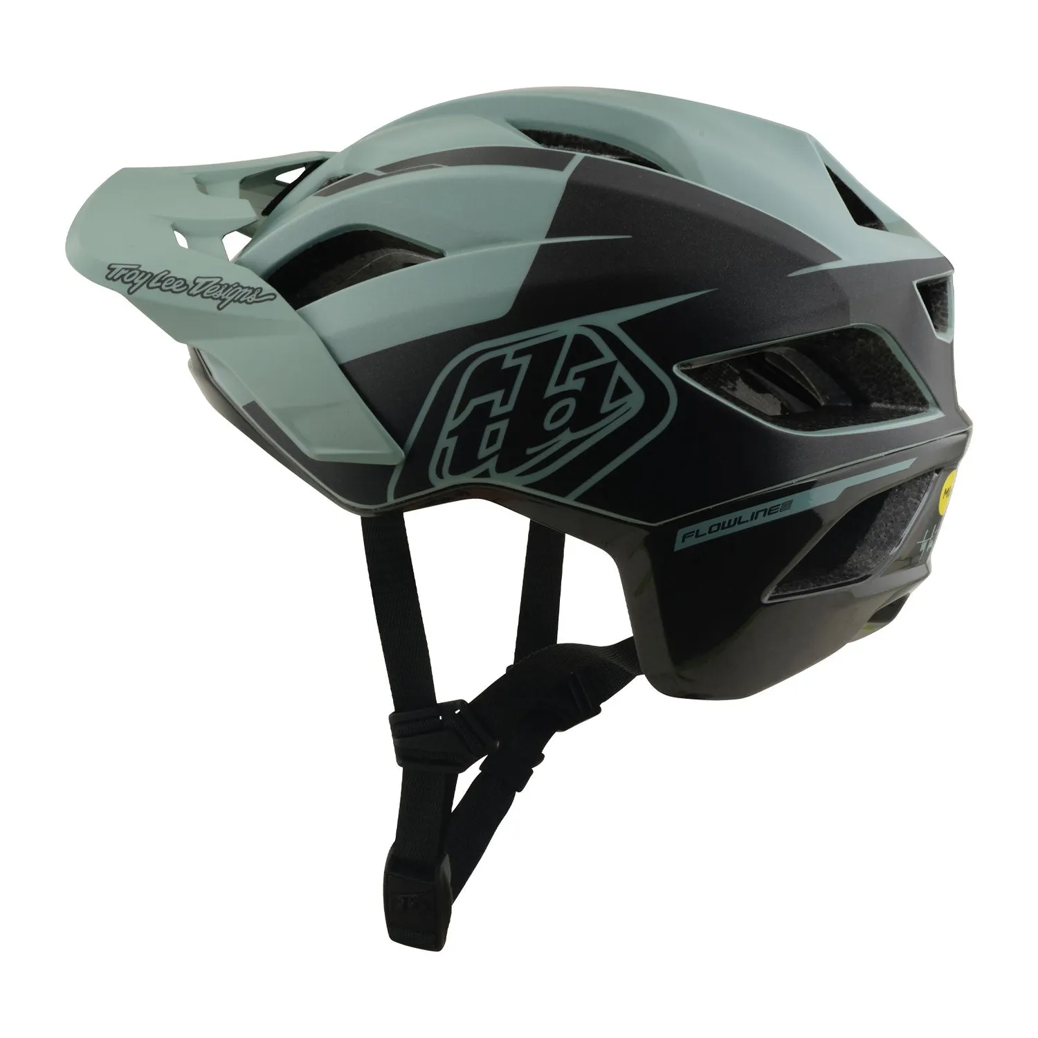 Troy Lee Designs Flowline SE Hydro casco sage charcoal MIPS