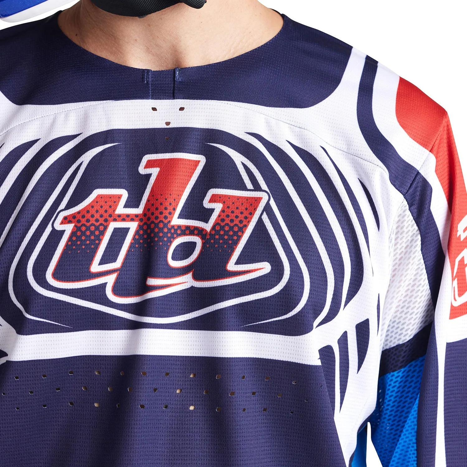 Troy Lee Designs SE Pro maglia moto Wavez Navy Red