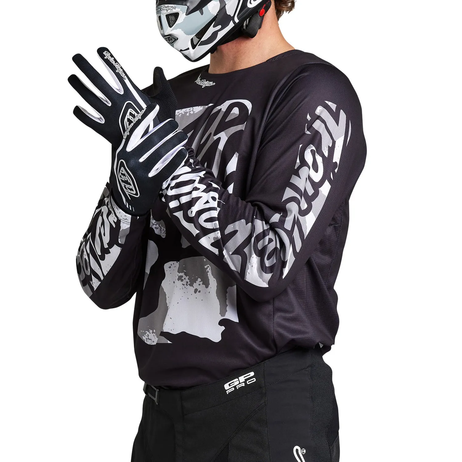 Troy Lee Designs GP Pro Boxed maglia moto nero bianco