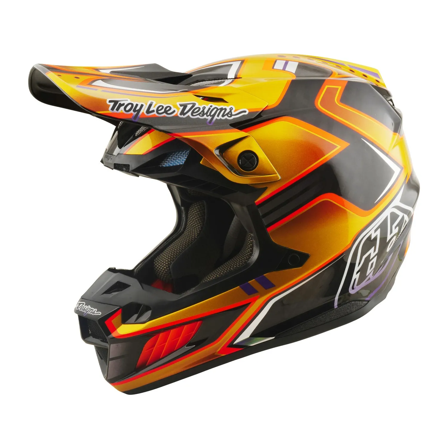 Troy Lee Designs SE5 Carbon casco moto MIPS gold carbonio