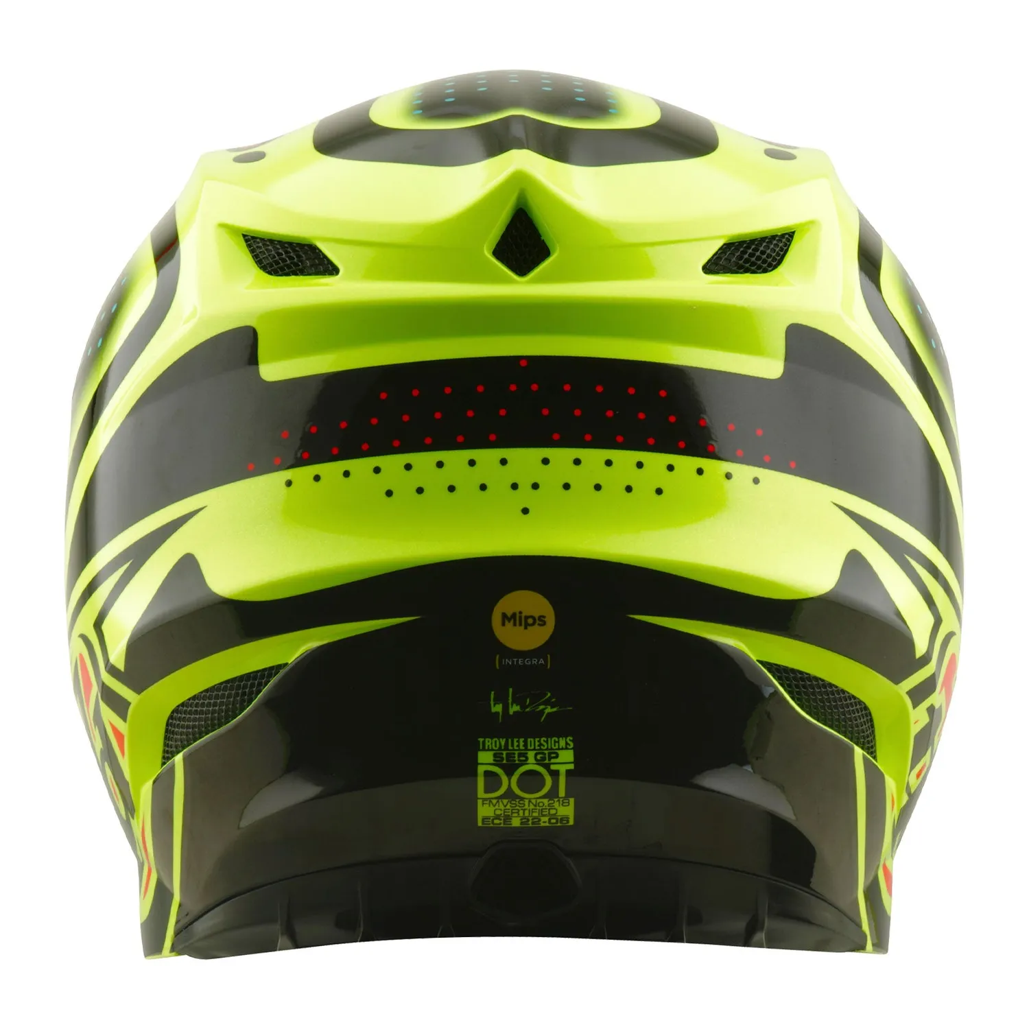 Troy Lee Designs SE5 casco cross flo yellow policarbonato MIPS