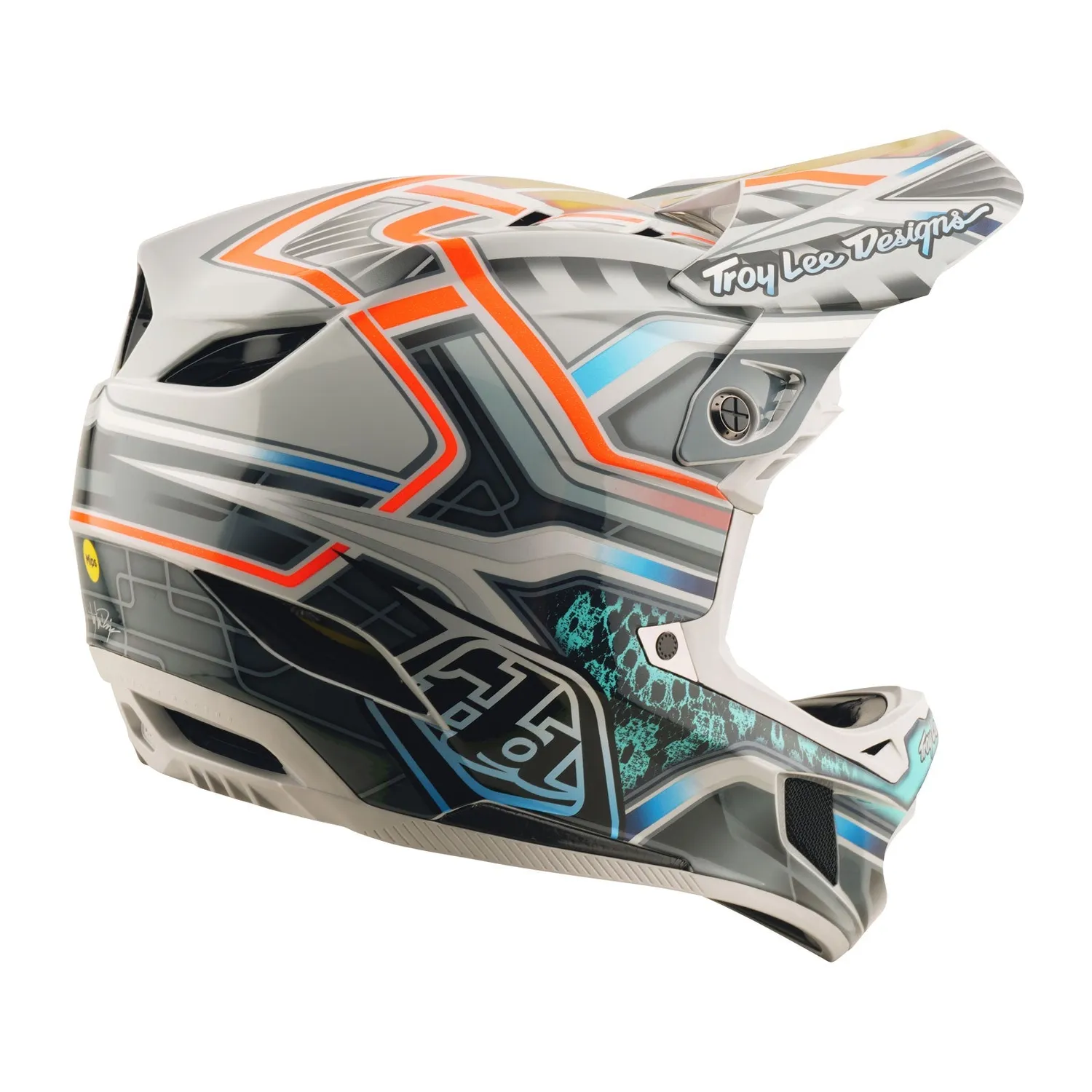 Troy Lee Designs D4 Composite casco integrale grigio