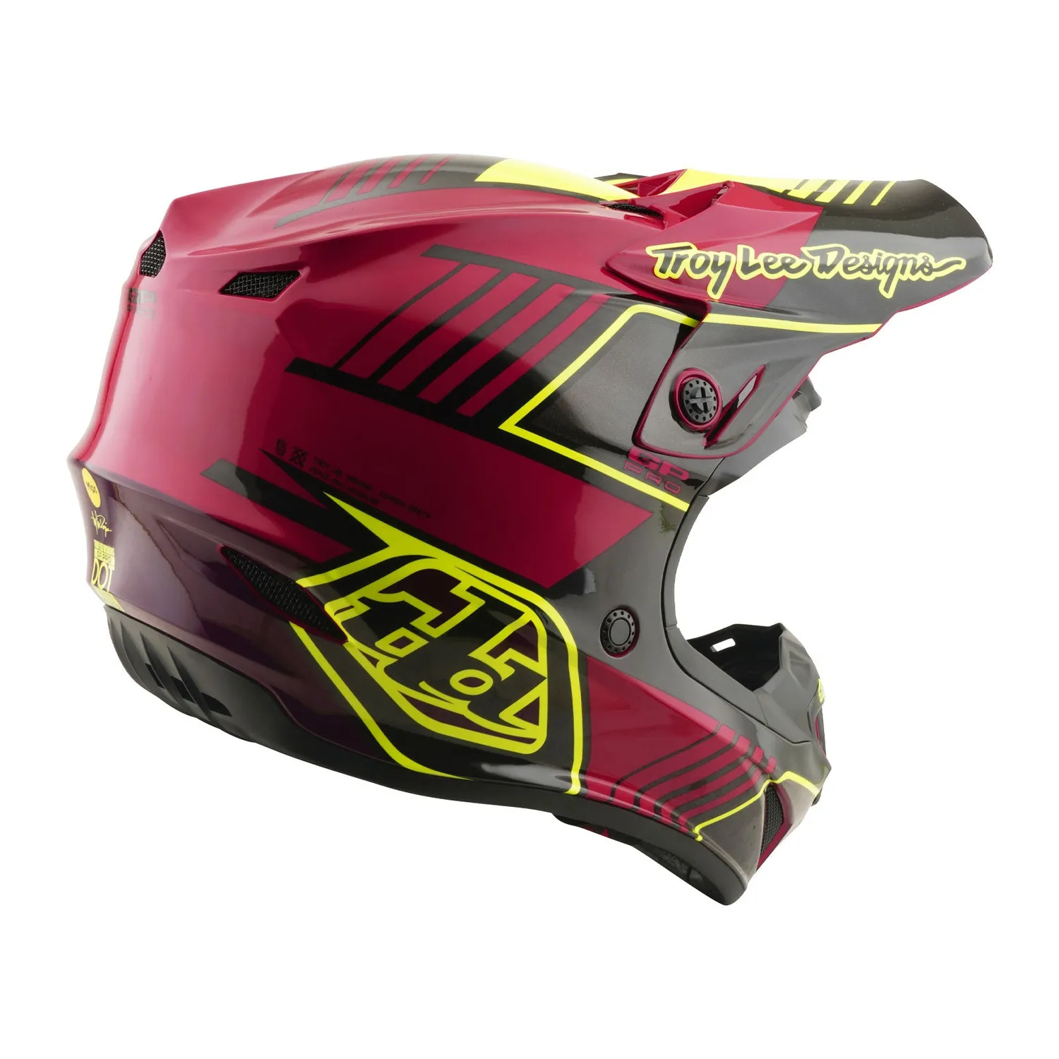 Troy Lee Designs GP Pro Segment casco cross bambino Fuchsia Mips