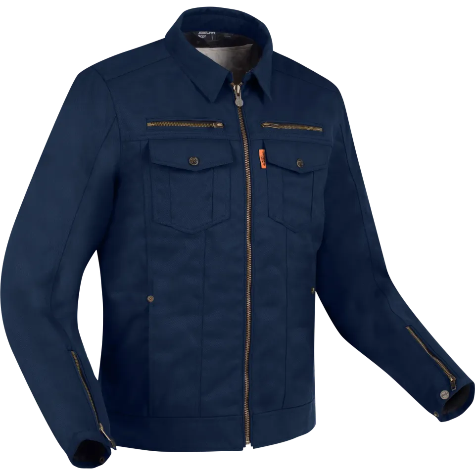 Segura Patrol giacca moto uomo blu impermeabile