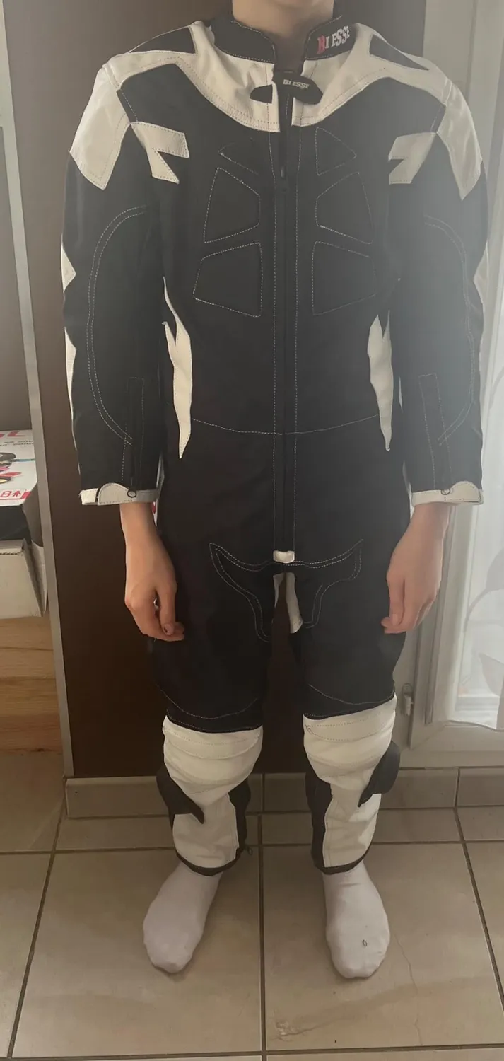 Bi Esse Tuta Minimoto Pelle Bambino XS 7 Anni Nero