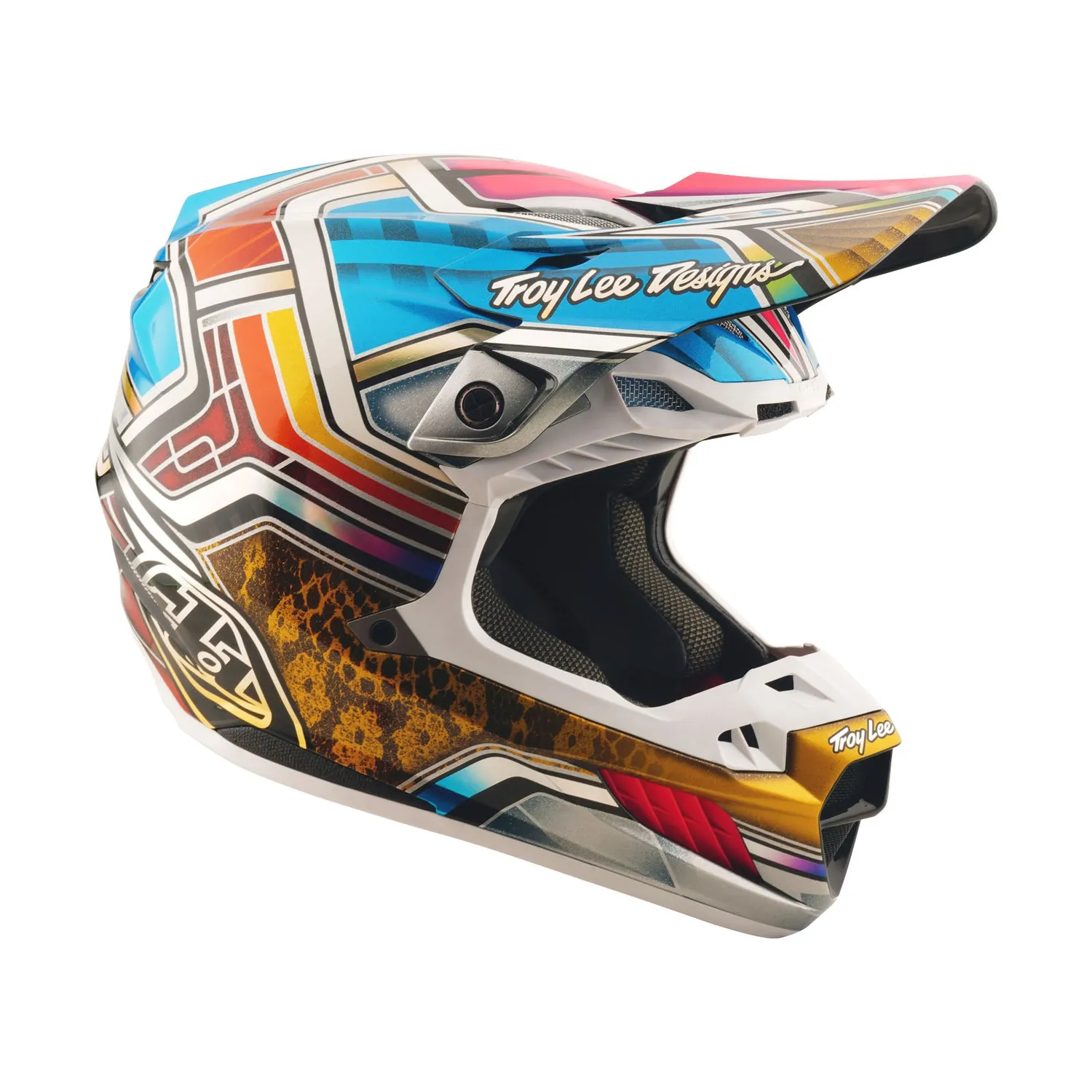 Troy Lee Designs SE5 Carbon Casco Cross Lowrider Argento MIPS