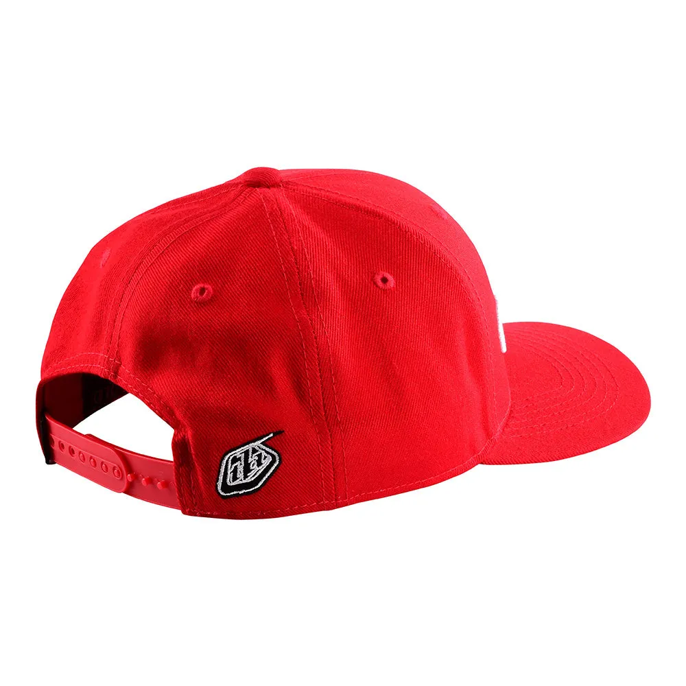 Troy Lee Designs Signature cappellino snapback rosso bianco