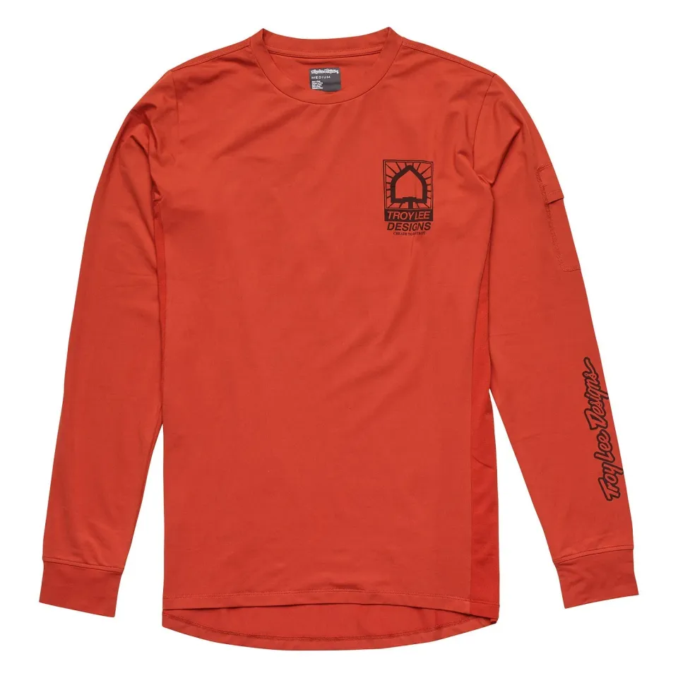 Troy Lee Designs Ruckus Ride Tee maglia mtb Brick manica lunga