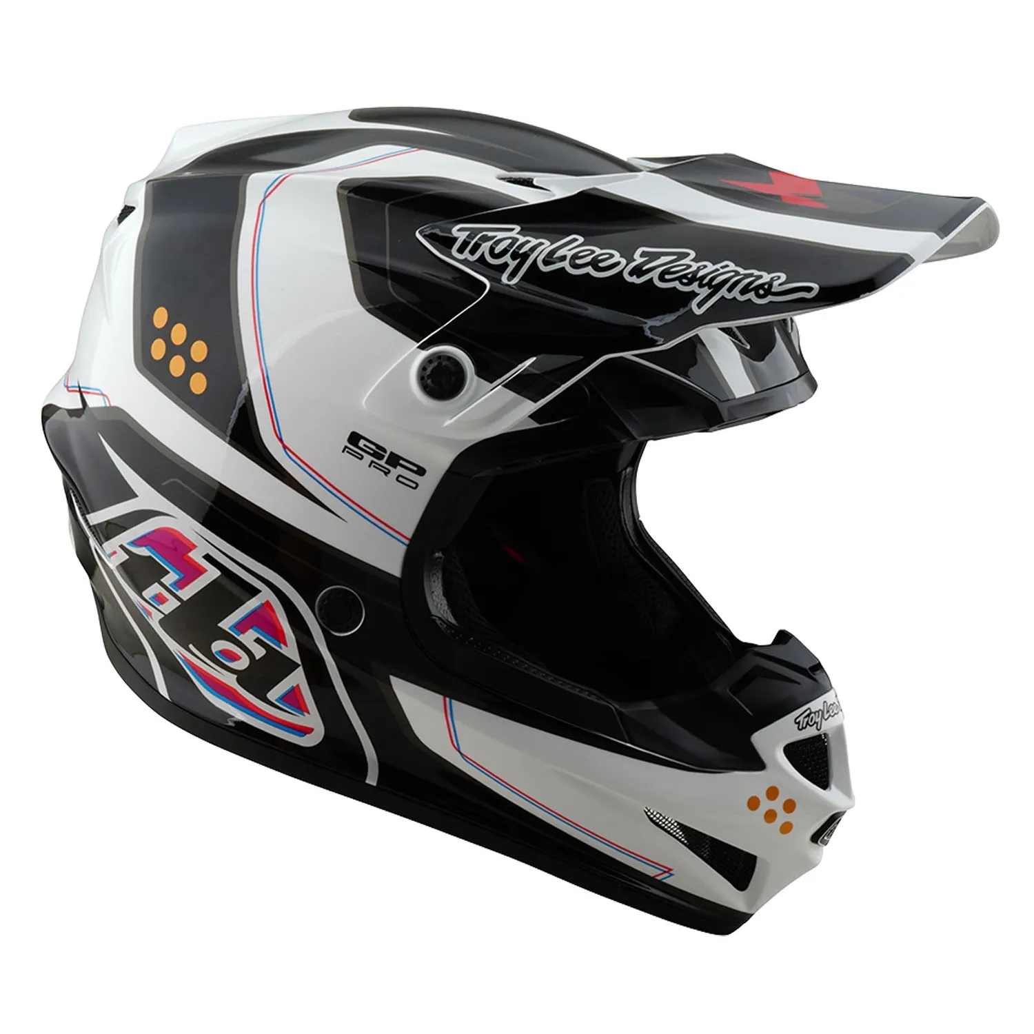 Troy Lee Designs GP Pro Trooper casco moto bianco MIPS leggero