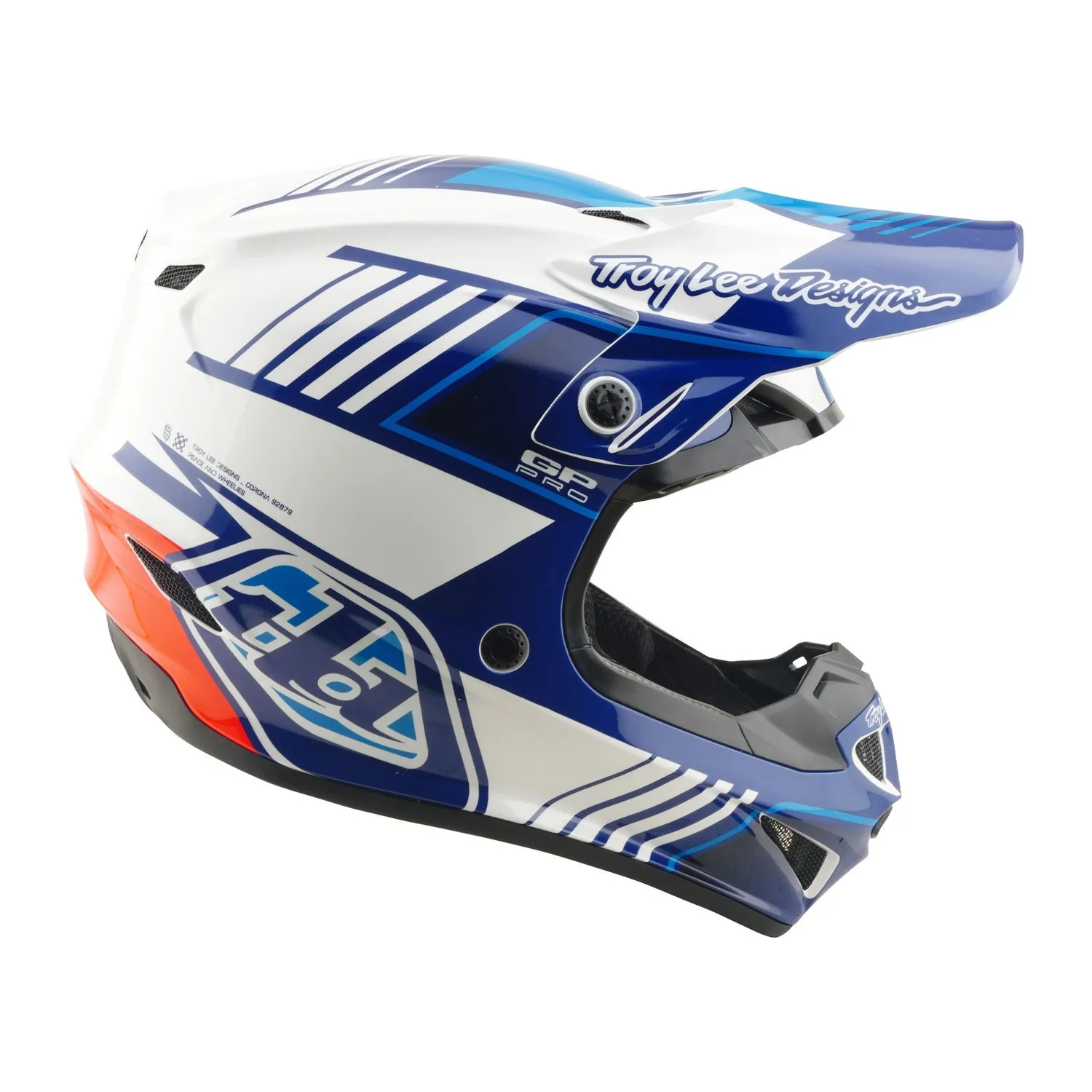 Troy Lee Designs GP Pro Segment casco moto Blu MIPS