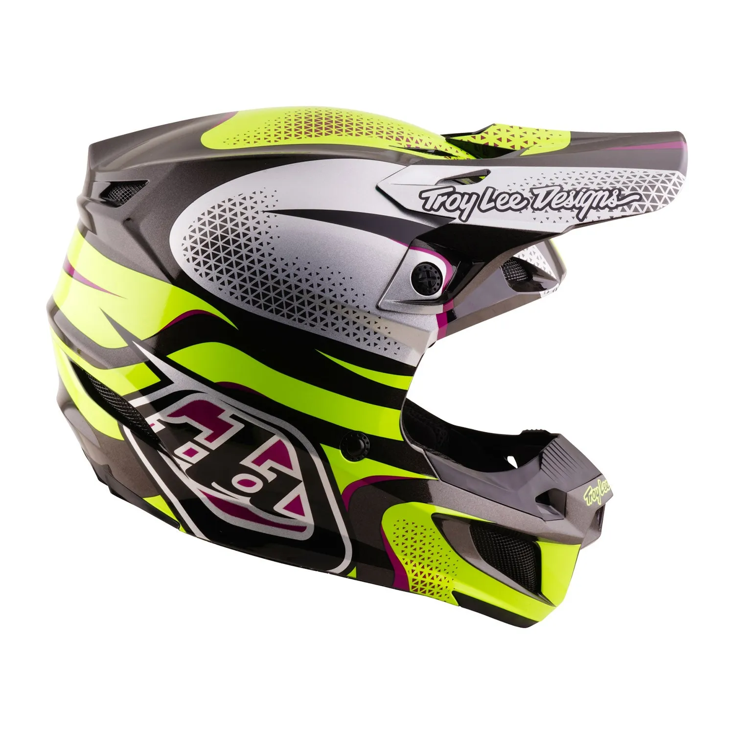 Troy Lee Designs SE5 Aura Yellow Black casco cross policarbonato