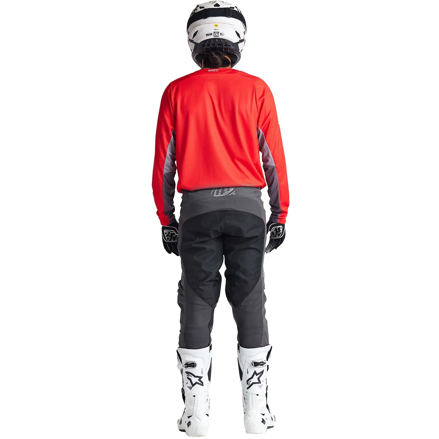 Troy Lee Designs GP Pro Icon maglia cross rosso grigio