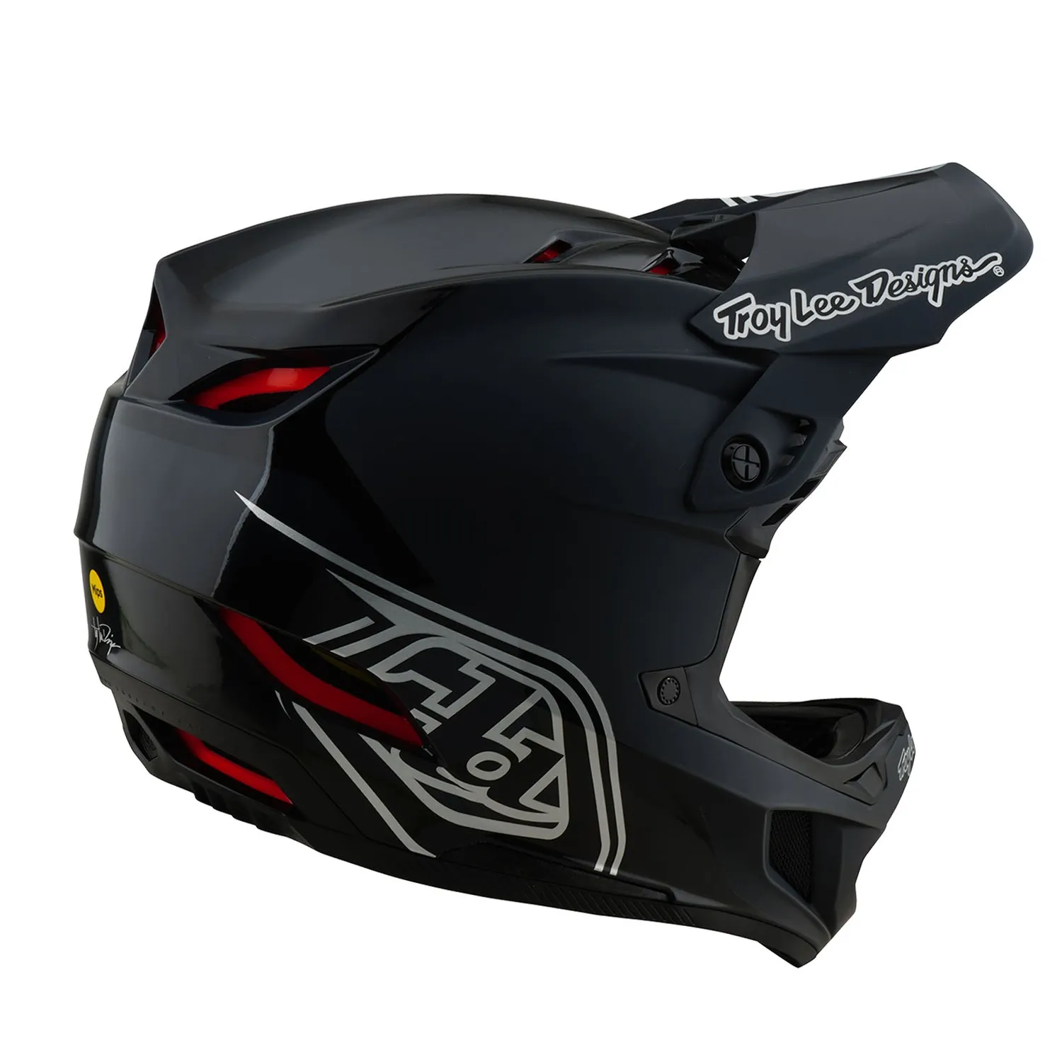 Troy Lee Designs D4 Shadow Black casco integrale nero MIPS