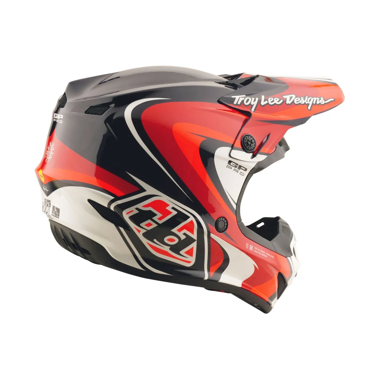 Troy Lee Designs GP Pro Crossover casco moto blu rosso MIPS