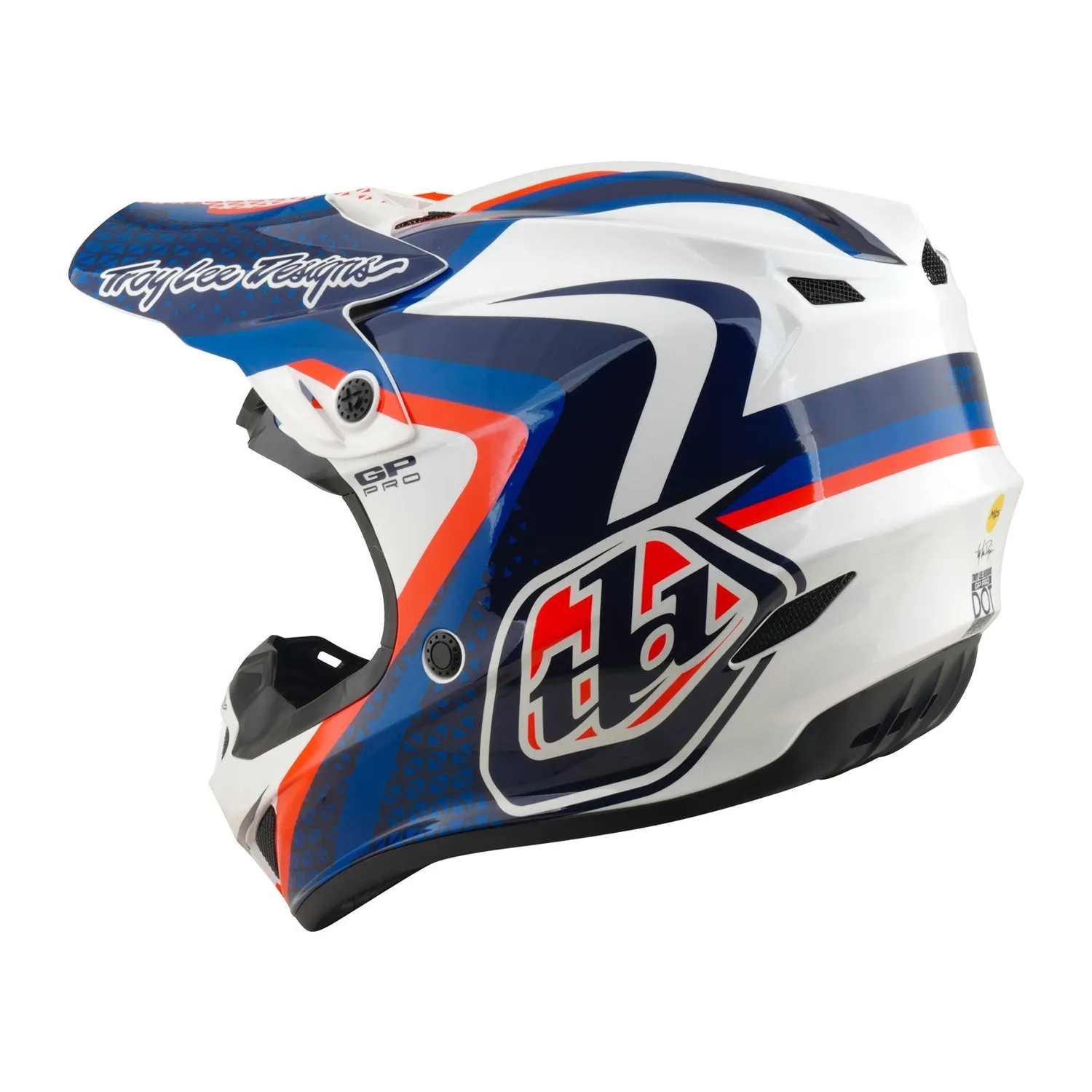 Troy Lee Designs GP Pro casco moto bianco blu