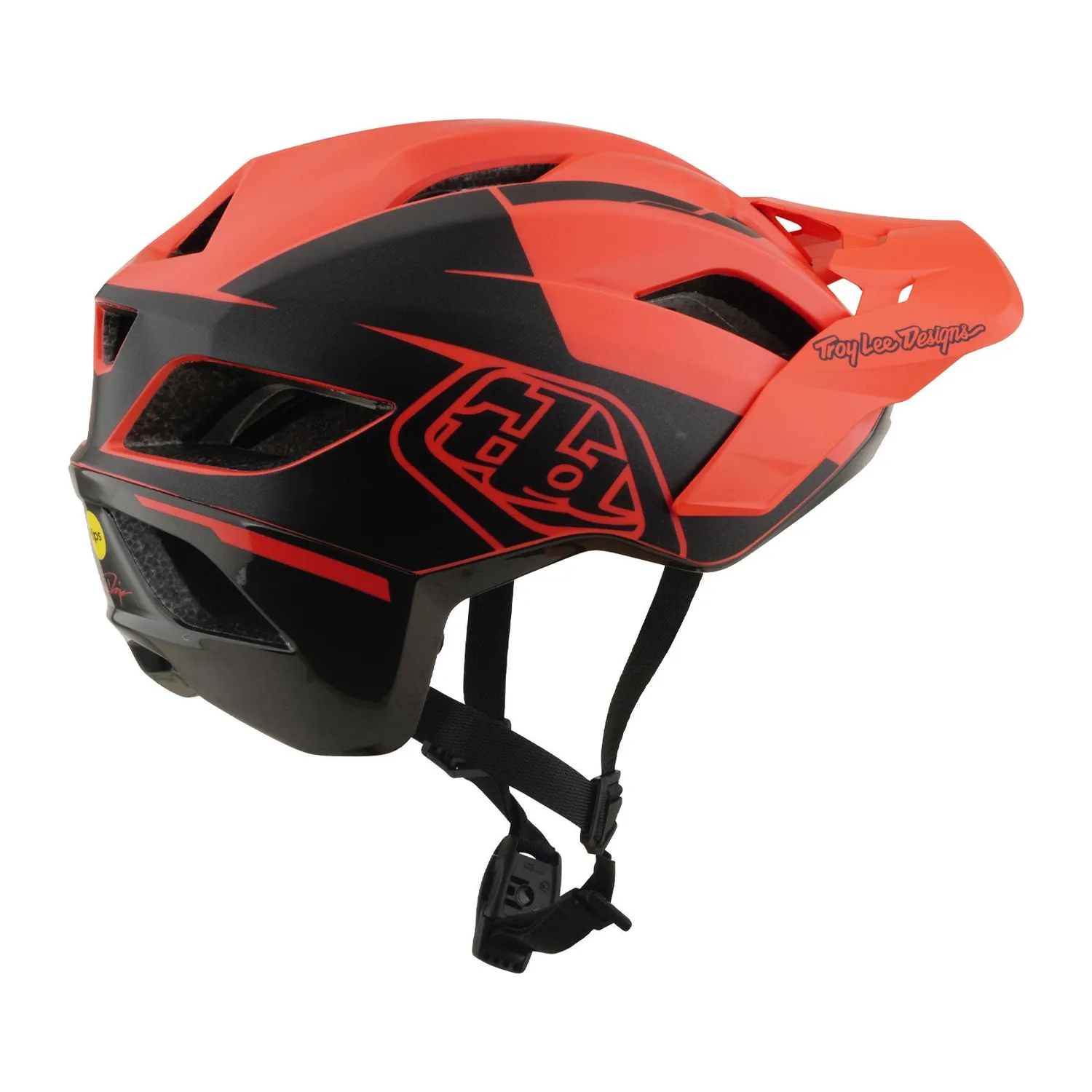Troy Lee Designs Flowline SE casco mtb Coral Charcoal con MIPS