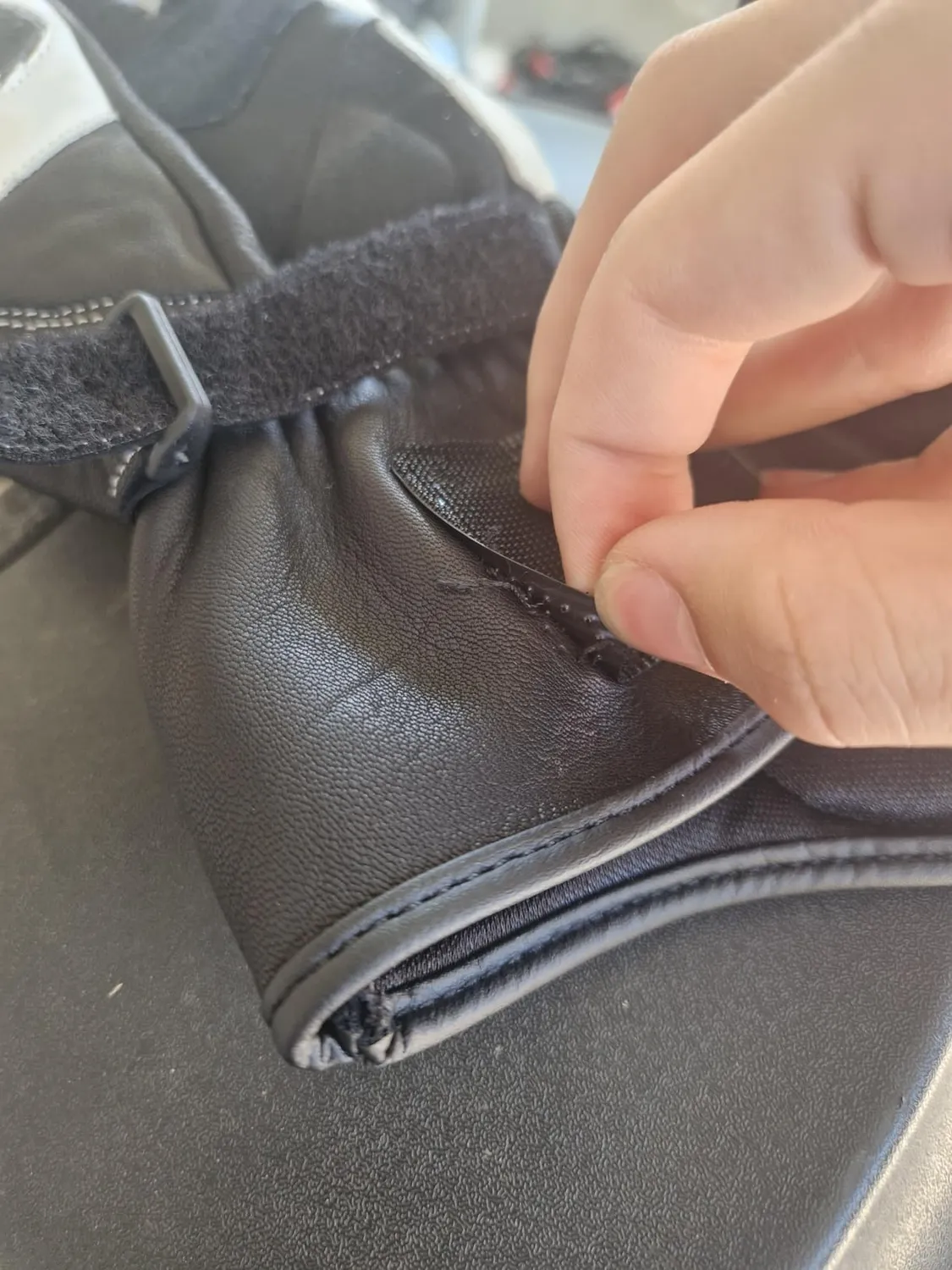 Bi Esse guanti moto pelle racing protezioni rigide