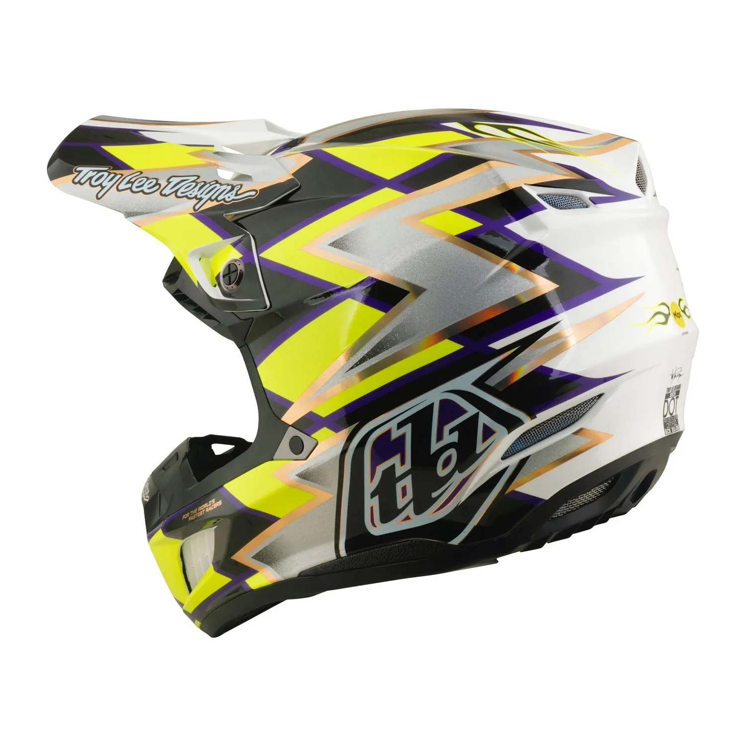 Troy Lee Designs SE5 Composite casco cross bianco nero MIPS