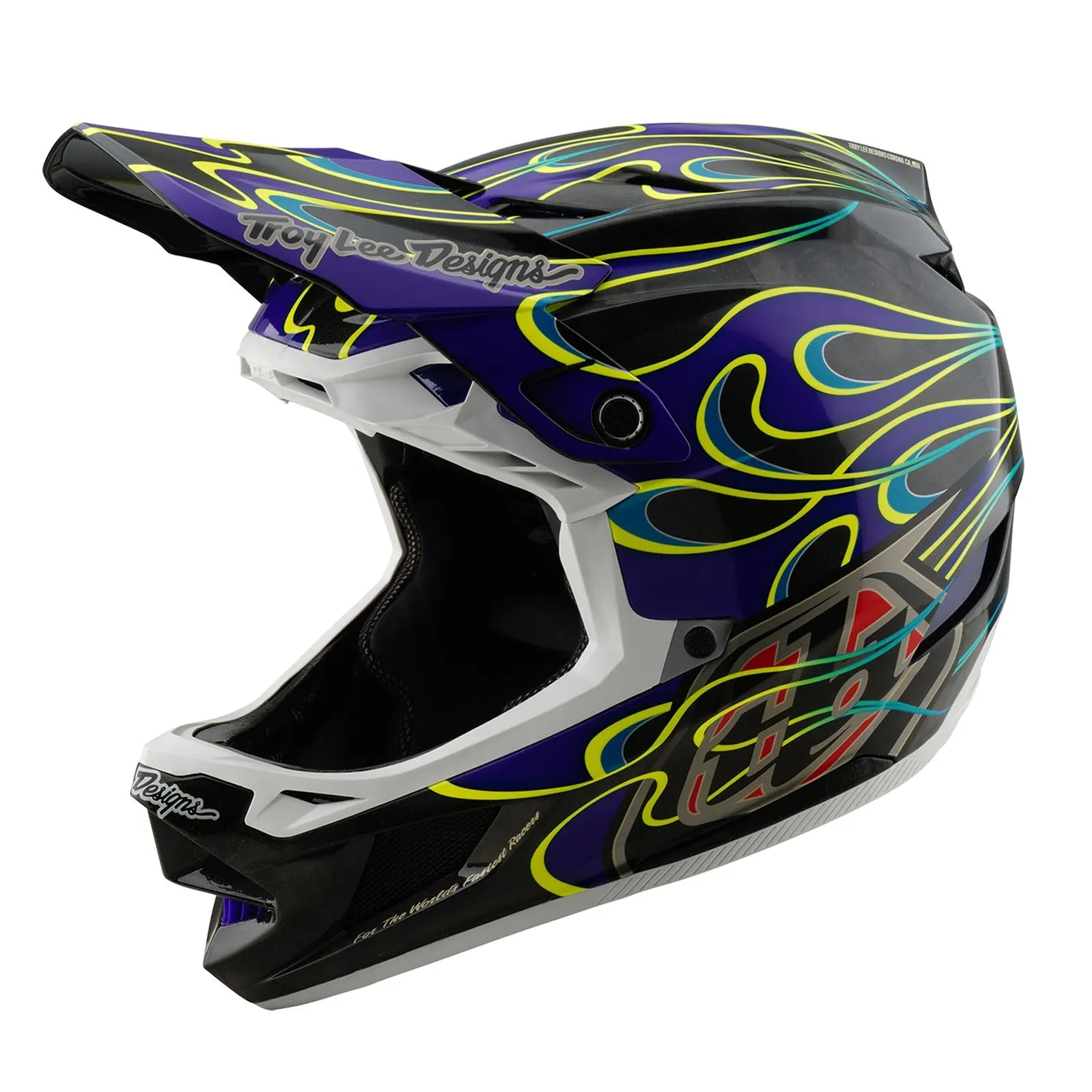 Troy Lee Designs D4 Carbon Torched casco bici nero viola