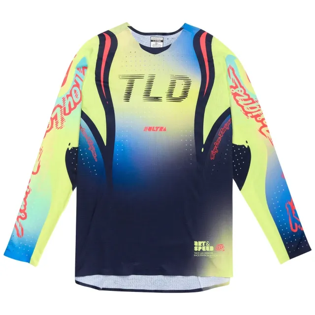 Troy Lee Designs SE Ultra Drip Maglia Moto Giallo Navy gara