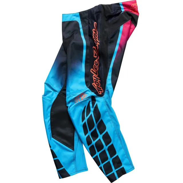 Troy Lee Designs GP Pro Framework pantaloni moto nero ciano stretch