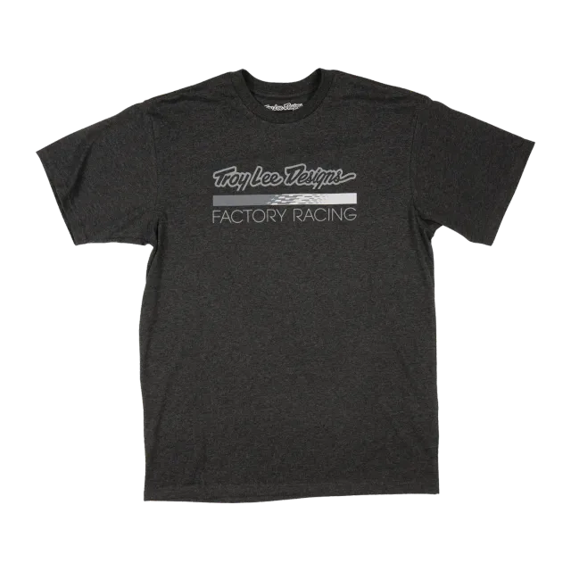 Troy Lee Designs Factory Racing T-Shirt Uomo Black Heather Cotone