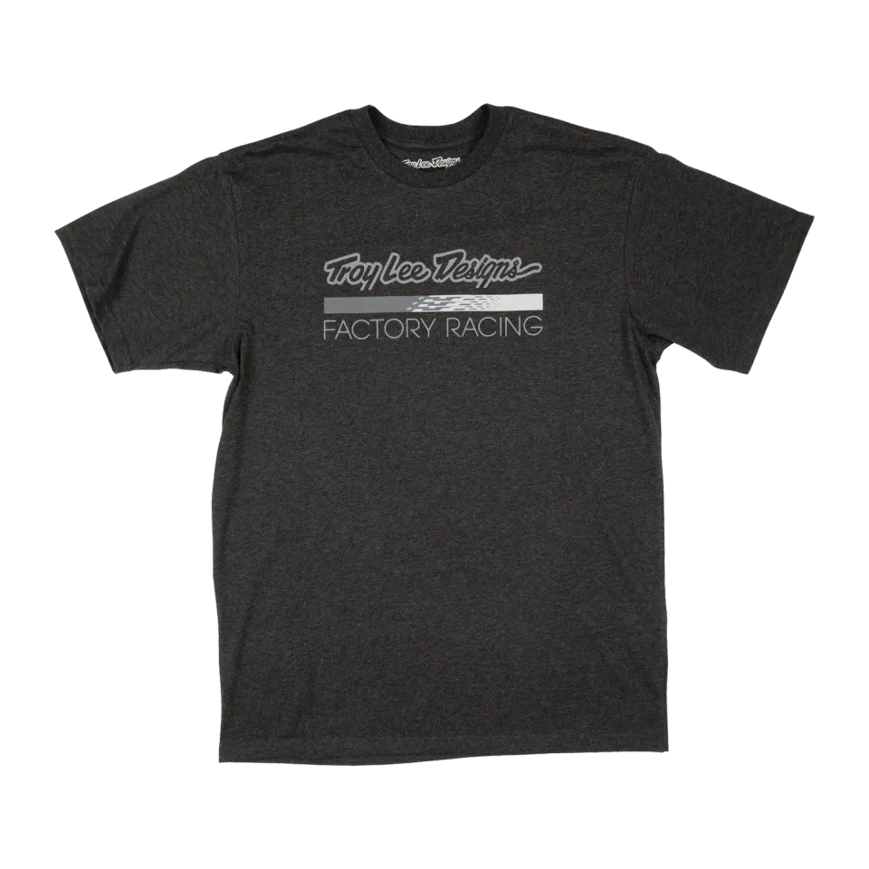 Troy Lee Designs Factory Racing T-Shirt Uomo Black Heather Cotone