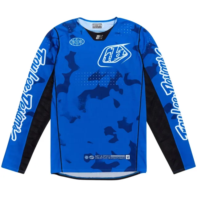 Troy Lee Designs SE Pro Blotted maglia moto blu leggera XXL