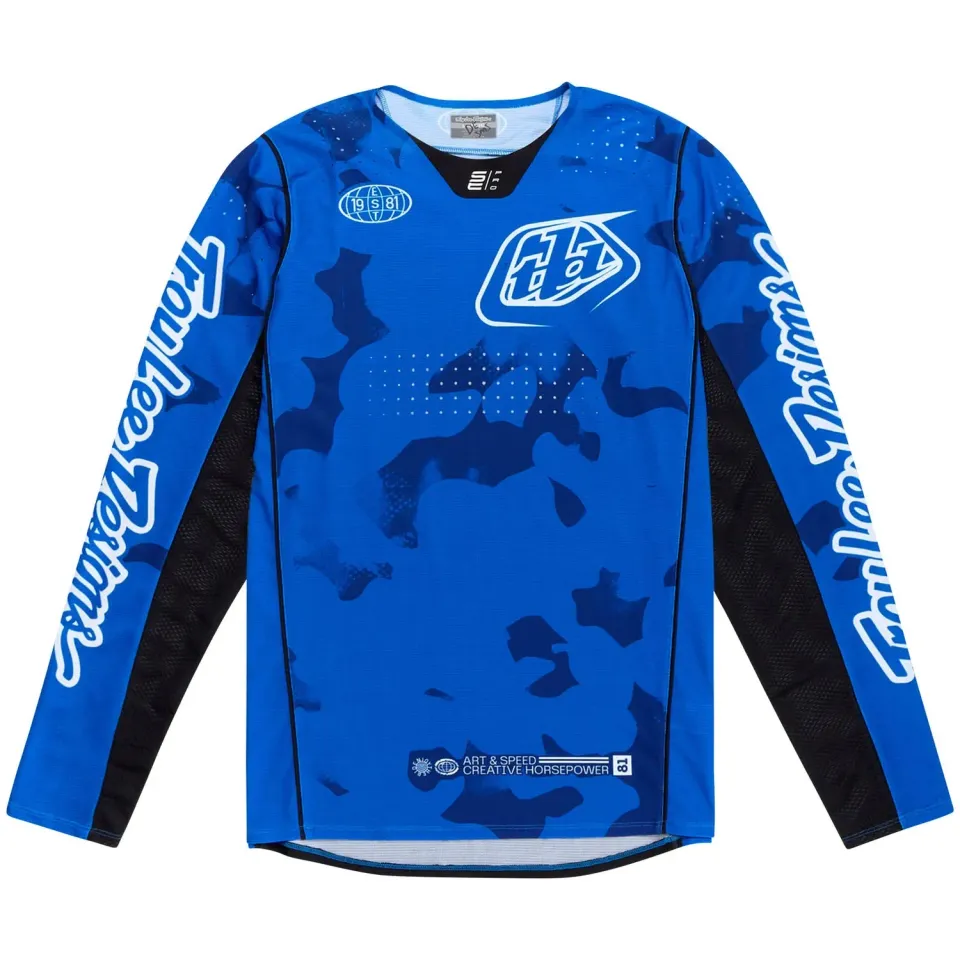 Troy Lee Designs SE Pro Blotted maglia moto blu leggera XXL