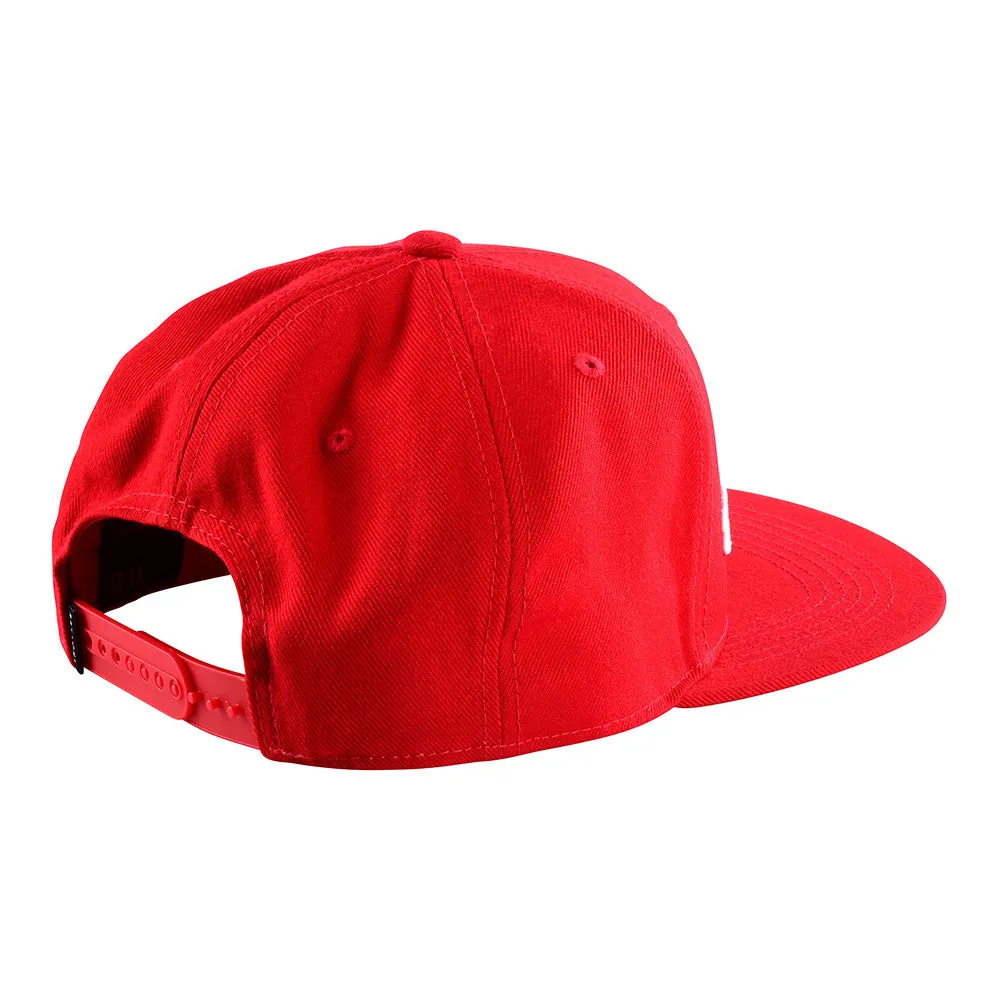 Troy Lee Designs Signature cappellino snapback rosso bianco