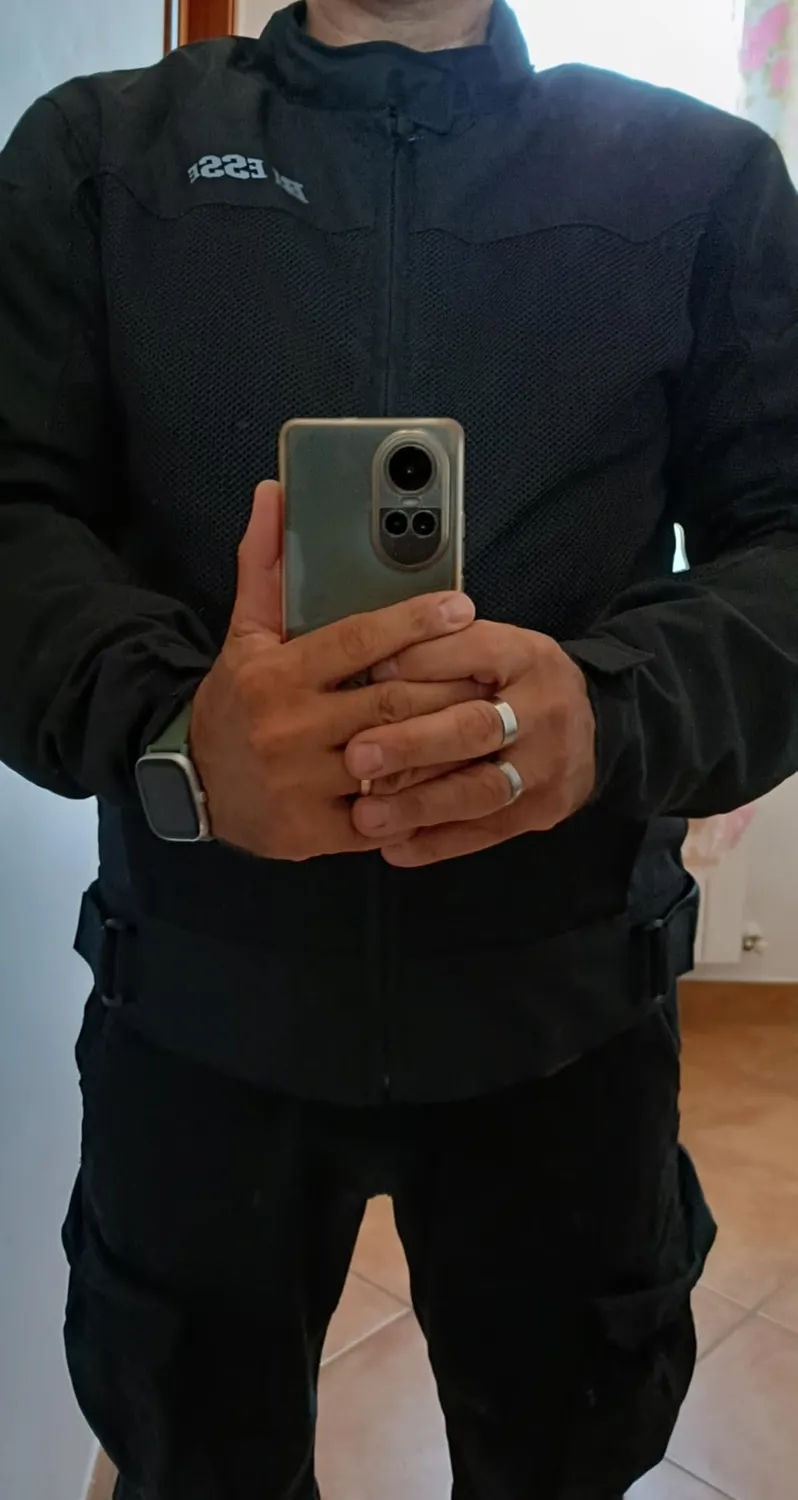 Bi Esse Giacca Moto Estiva Traforata XS Grigio