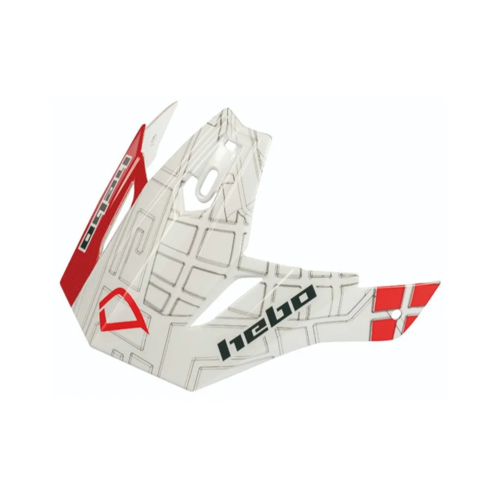 Hebo Zone 4 Patrick visiera casco trial blu bianco nero