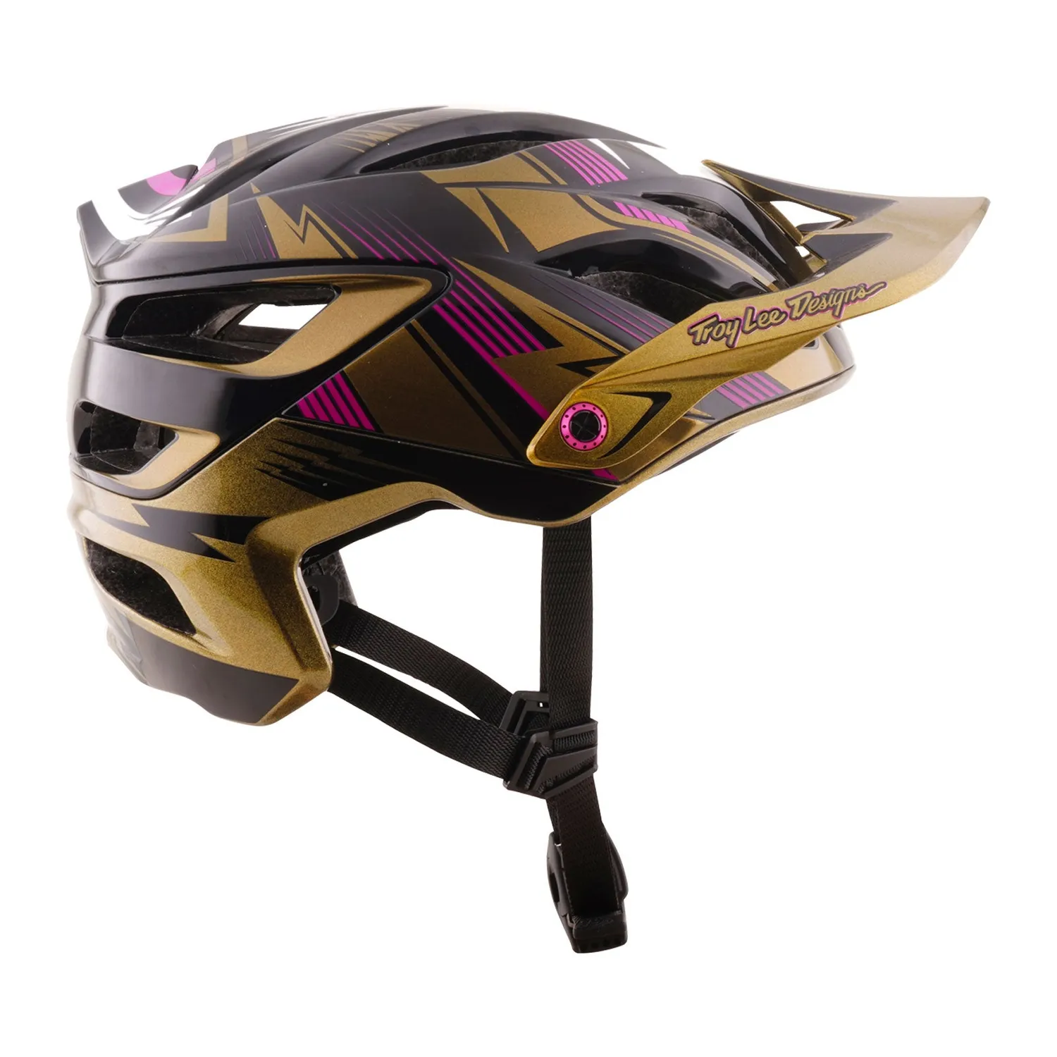 Troy Lee Designs A3 Cyclops casco bici oro nero