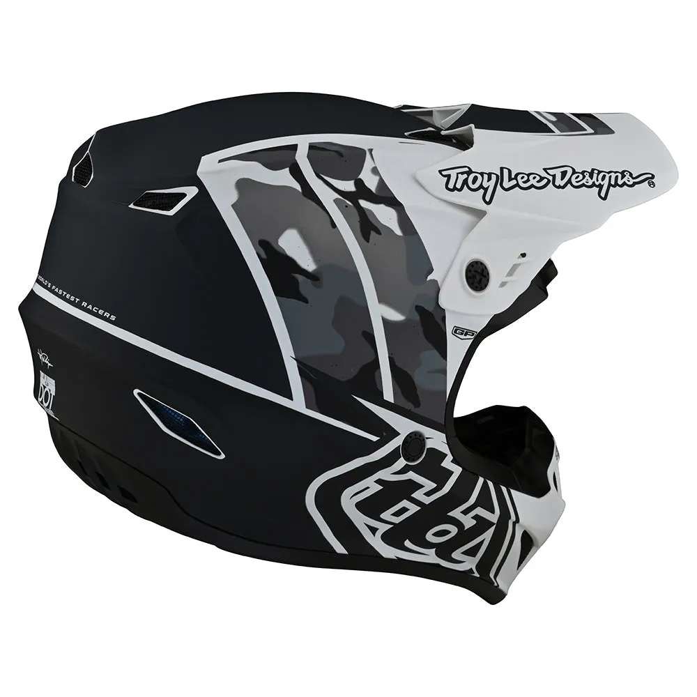 Troy Lee Designs GP Nova Camo Casco Moto Bambino Bianco