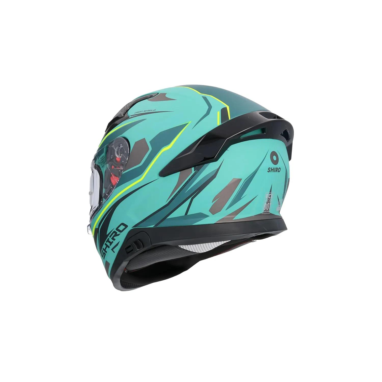 Biesse Casco Integrale Moto Verde Metallico Leggero ABS