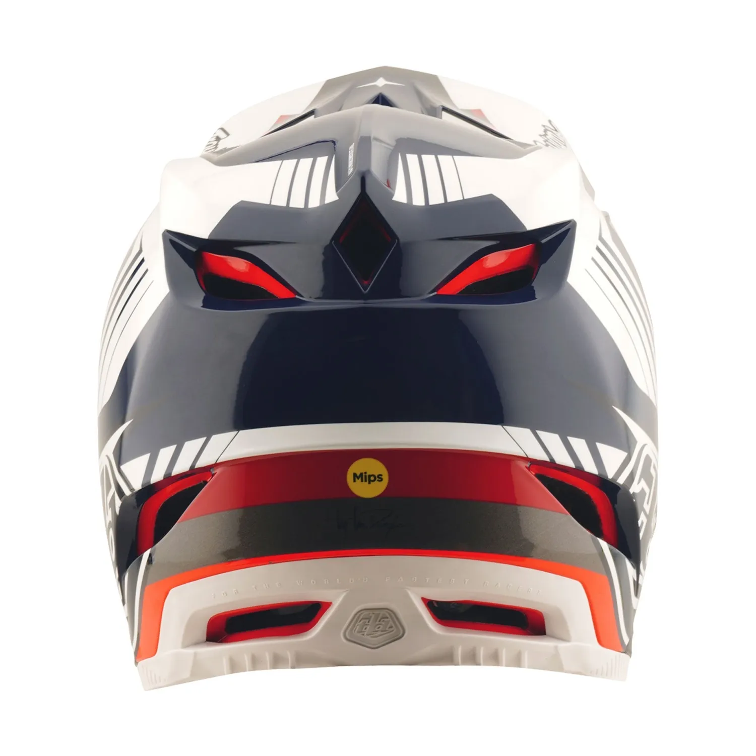 Troy Lee Designs D4 Polyacrylite casco MTB integrale blu