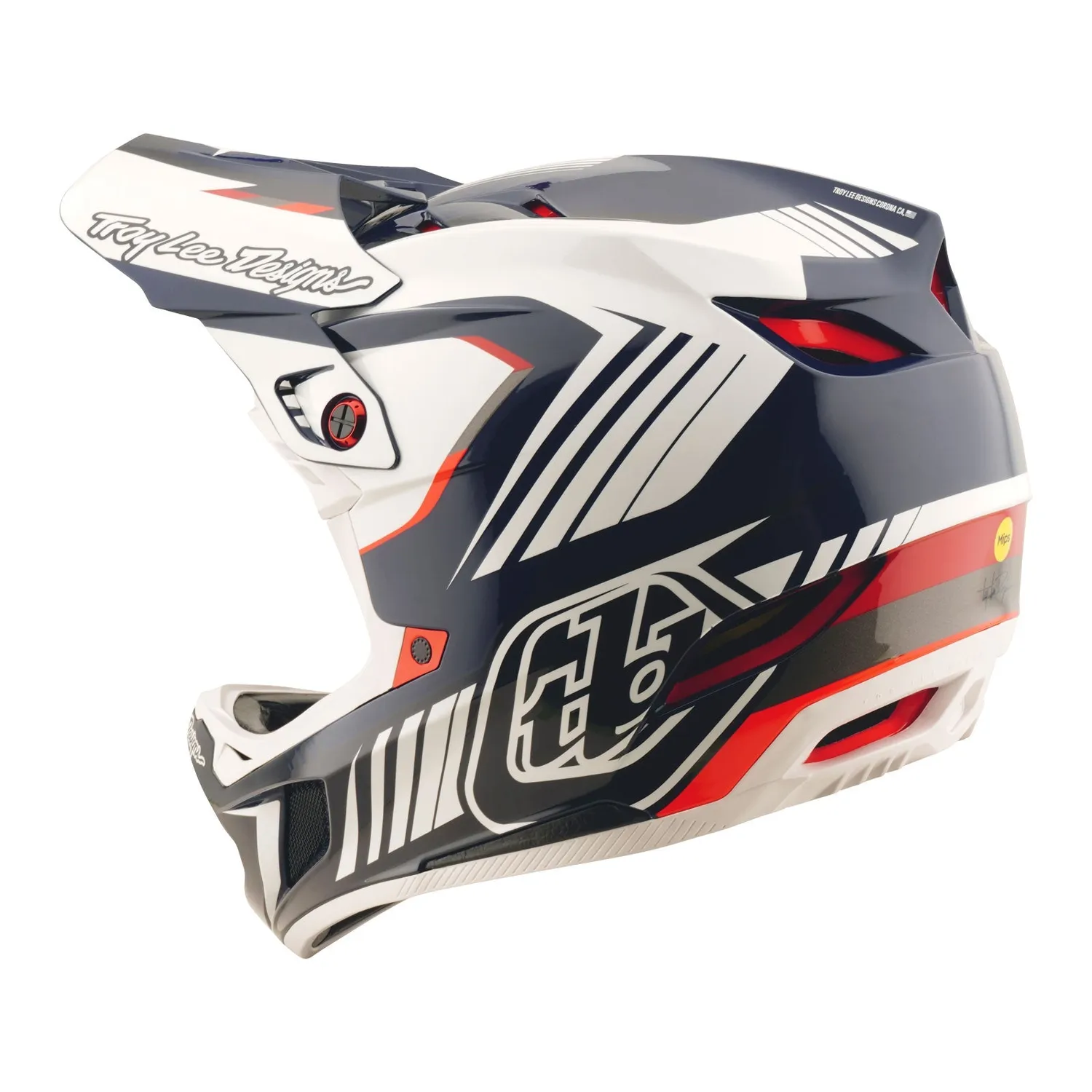 Troy Lee Designs D4 Polyacrylite casco MTB integrale blu