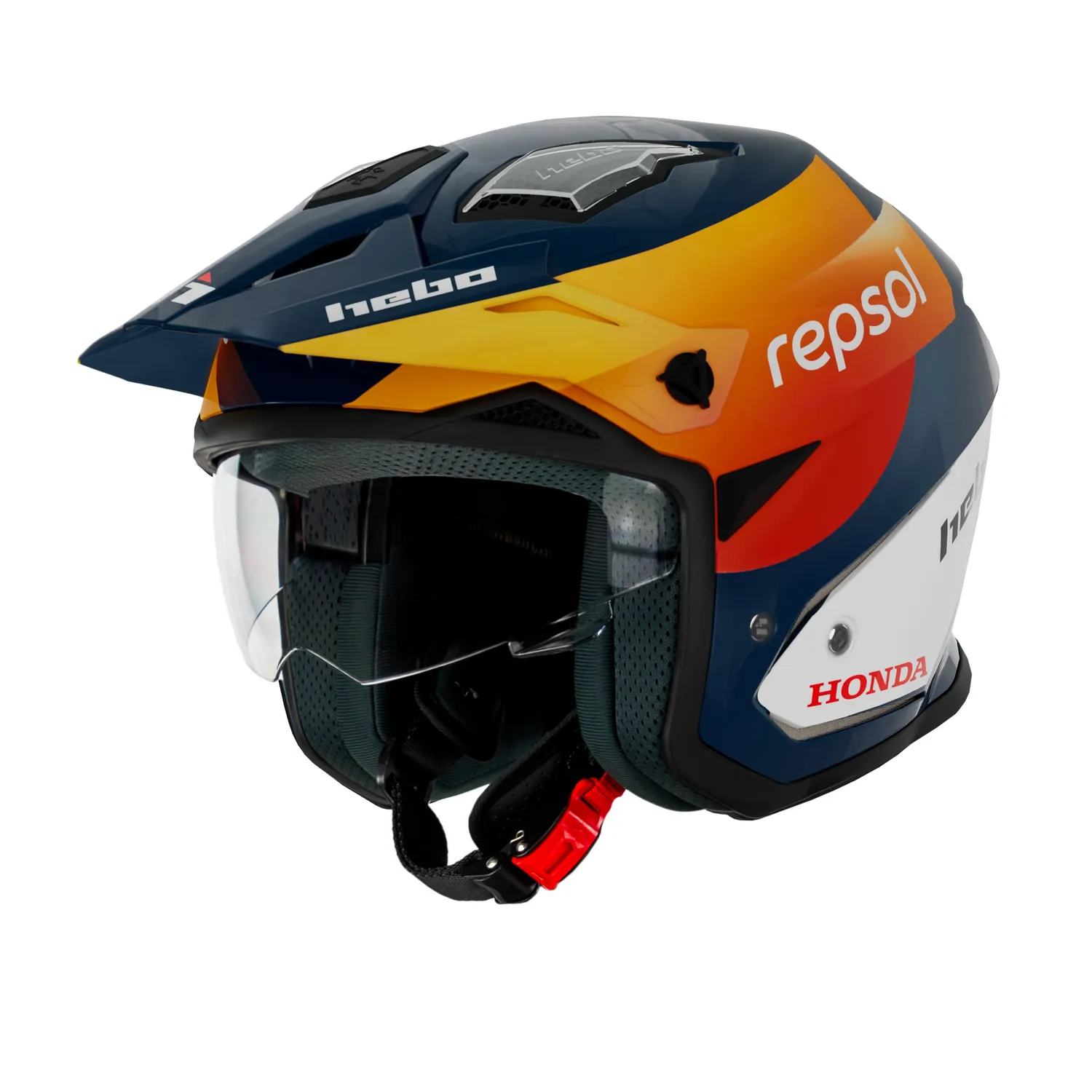 Hebo Zone 5 Montesa Team casco trial omologato ECE 22-06
